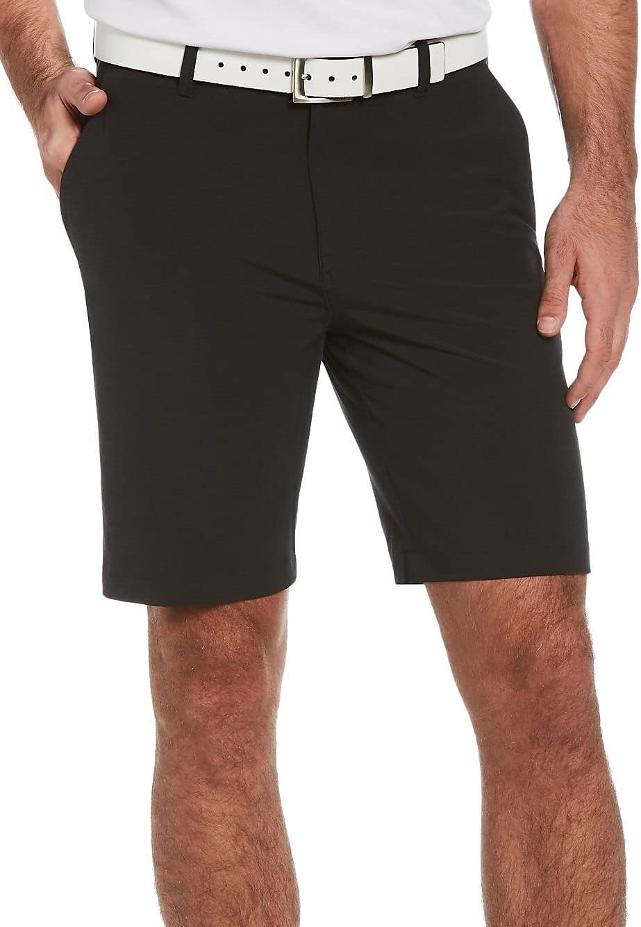 PGA TOUR Men’s 9” Flat Front Horizontal Textured Golf Shorts, 4-Way Stretch, Moisture-Wicking, Sun Protection PGA TOUR Men’s 9” Flat Front Horizontal Textured Golf Shorts, 4-Way Stretch, Moisture-Wicking, Sun Protection