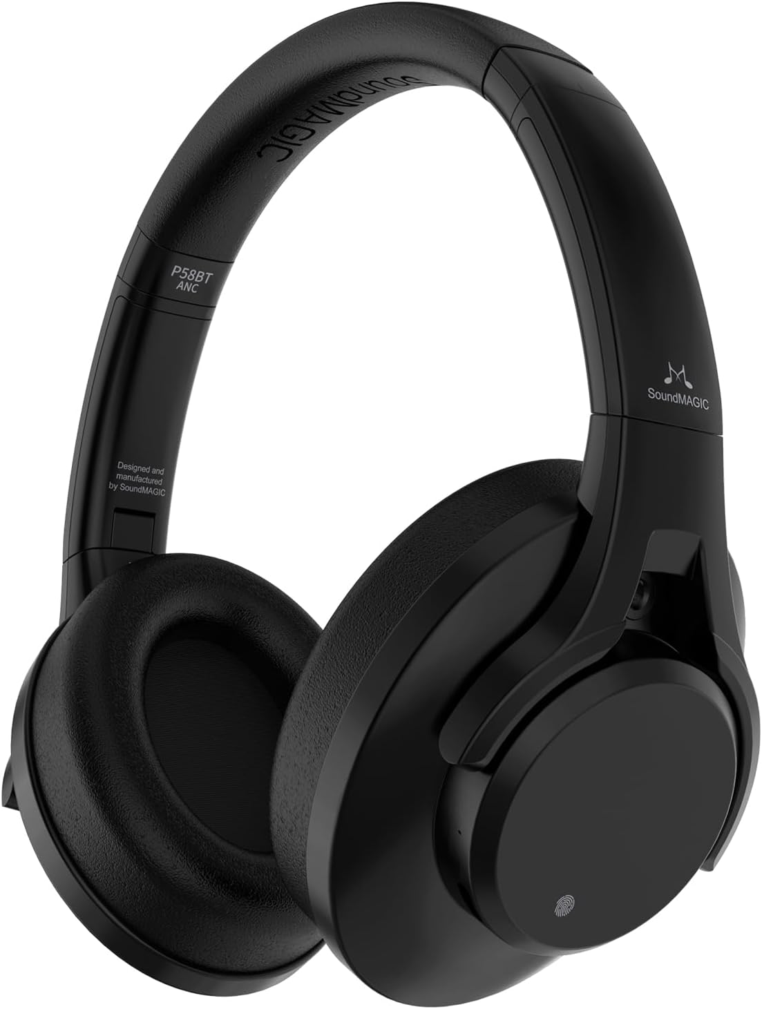 SoundMAGIC P58BT ANC Over Ear Active Hibrid Noise Cancelling Bluetooth Headphones, Black SoundMAGIC P58BT ANC Over Ear Active Hibrid Noise Cancelling Bluetooth Headphones, Black