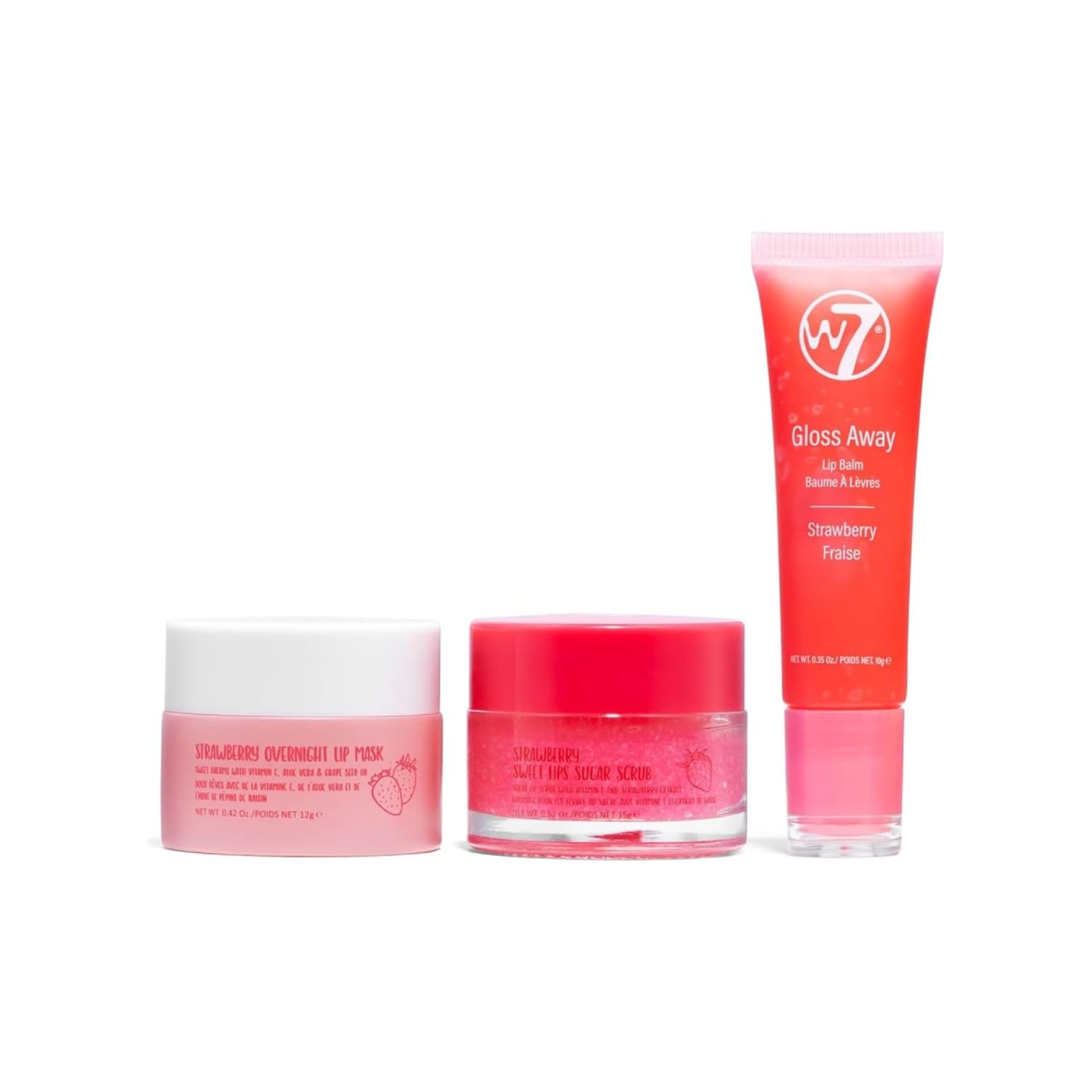 W7 Sweet Dreams Lip Care Trio – 3 Piece Gift Set – Overnight Lip Mask, Lip Balm & Lip Scrub – Strawberry W7 Sweet Dreams Lip Care Trio – 3 Piece Gift Set – Overnight Lip Mask, Lip Balm & Lip Scrub – Strawberry
