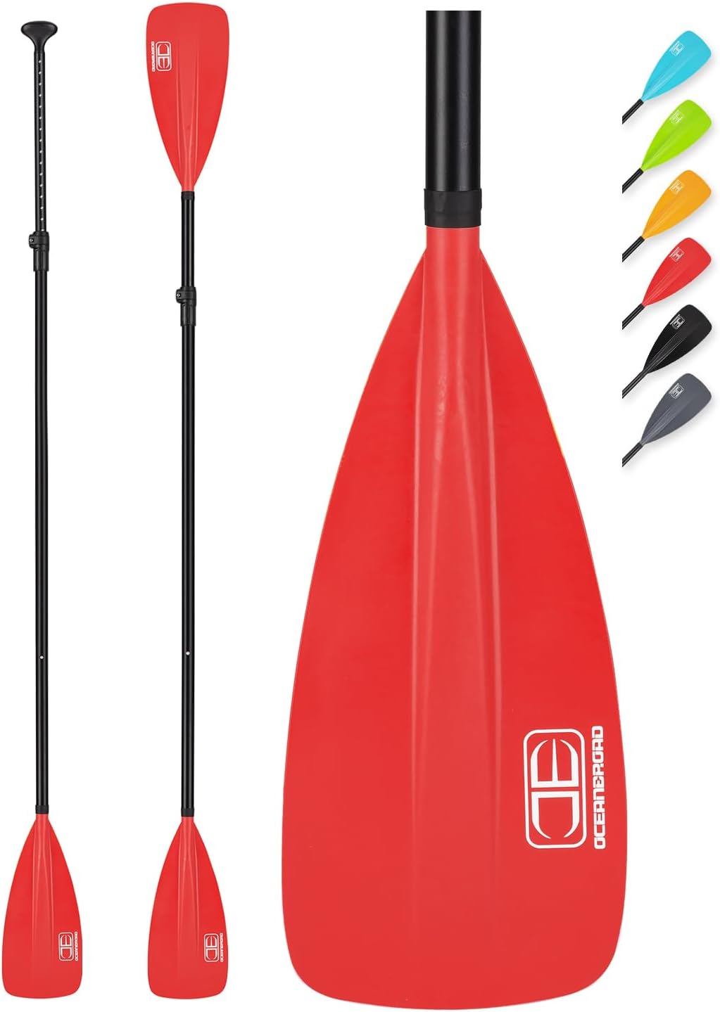 OCEANBROAD SUP Paddle – Adjustable Stand-Up Paddle for Paddleboard Kayak, Adjustable Aluminum Alloy Shaft with Reinforced Nylon Blades OCEANBROAD SUP Paddle – Adjustable Stand-Up Paddle for Paddleboard Kayak, Adjustable Aluminum Alloy Shaft with Reinforced Nylon Blades