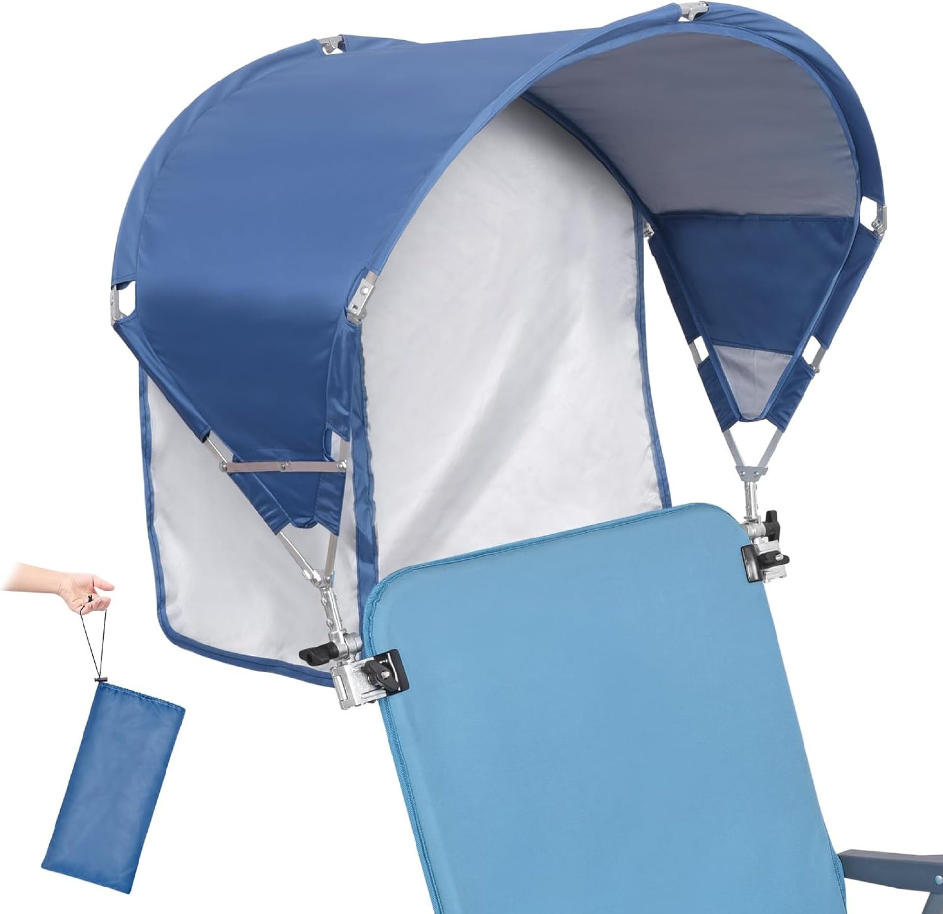 Universal Chair Canopy Umbrella, UPF 50+ Sun Shade with Adjustable Clamp Clip for Beach Chair, Outdoor Camping Chair, Sports Chair, Lawn Chair, Zero Gravity Chair, Wheelchair, Wagon,(Patent Design) Universal Chair Canopy Umbrella, UPF 50+ Sun Shade with Adjustable Clamp Clip for Beach Chair, Outdoor Camping Chair, Sports Chair, Lawn Chair, Zero Gravity Chair, Wheelchair, Wagon,(Patent Design)