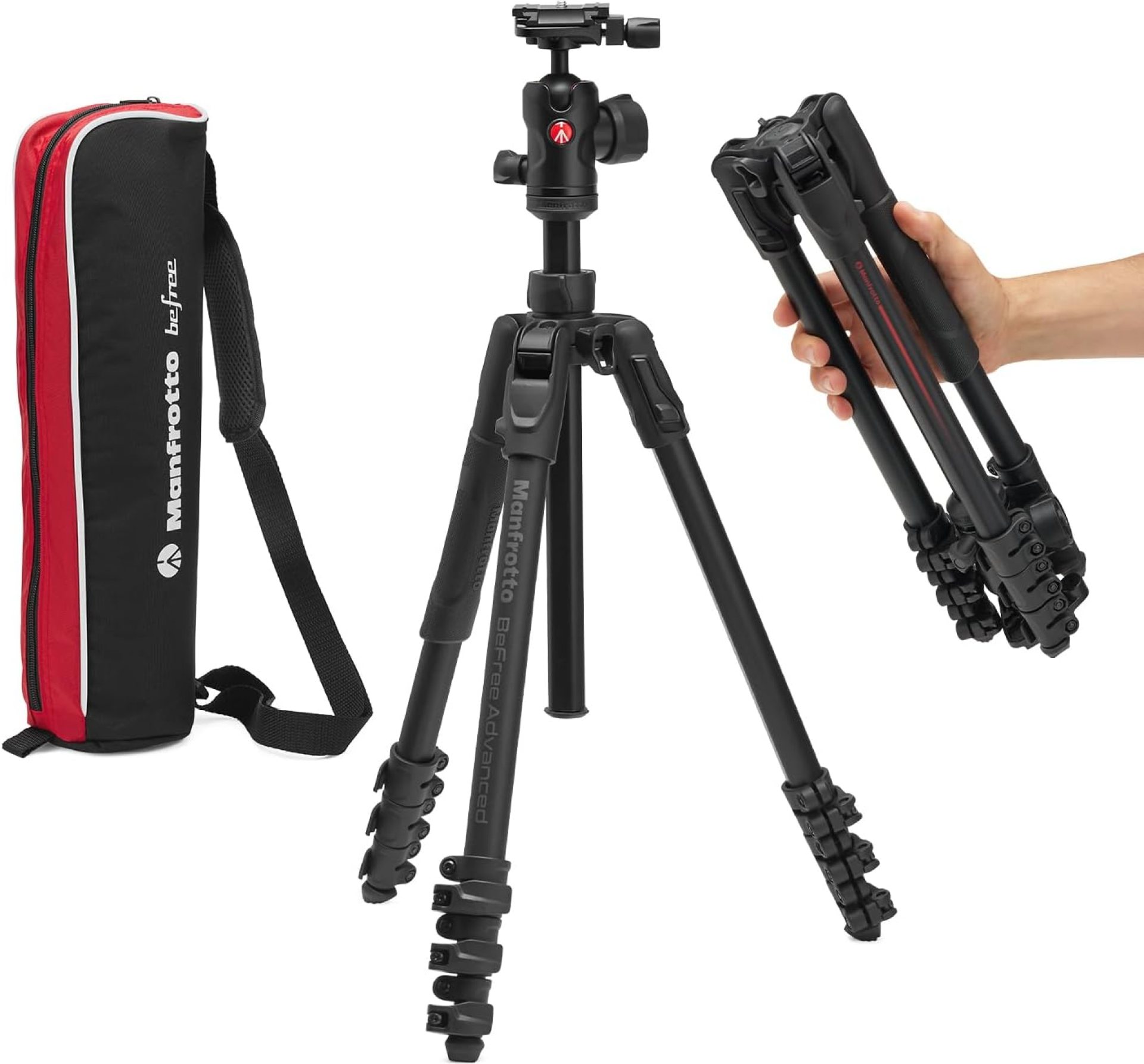 Manfrotto Befree Advanced AS, Camera Tripod, Lever Lock,Compatible with Arca-Swiss, Portable and Compact, Aluminum, Travel Tripod Kit, Ball Head, for DSLR, Mirrorless, Camera Accessories Manfrotto Befree Advanced AS, Camera Tripod, Lever Lock,Compatible with Arca-Swiss, Portable and Compact, Aluminum, Travel Tripod Kit, Ball Head, for DSLR, Mirrorless, Camera Accessories