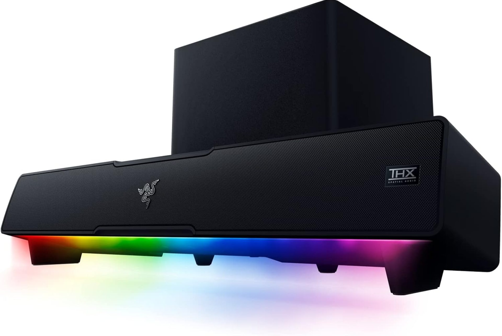 Razer Leviathan V2: Multi-Driver PC Gaming Soundbar with Subwoofer – THX Spatial Audio – Compact Design – Chroma RGB – Bluetooth 5.2 – for Desktop/Laptop, Smartphones, Tablets & Nintendo Switch Razer Leviathan V2: Multi-Driver PC Gaming Soundbar with Subwoofer – THX Spatial Audio – Compact Design – Chroma RGB – Bluetooth 5.2 – for Desktop/Laptop, Smartphones, Tablets & Nintendo Switch