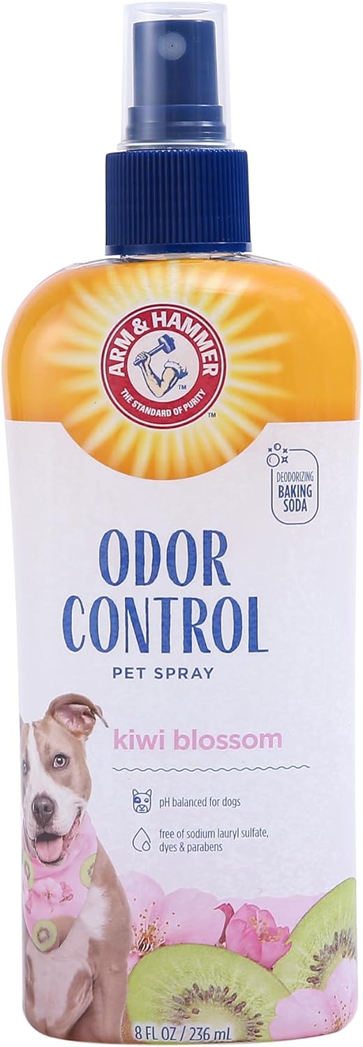 Arm & Hammer for Pets Super Deodorizing Spray for Dogs | Best Odor Eliminating Spray for All Dogs & Puppies | Fresh Kiwi Blossom Scent That Smells Great, 8 Ounces Arm & Hammer for Pets Super Deodorizing Spray for Dogs | Best Odor Eliminating Spray for All Dogs & Puppies | Fresh Kiwi Blossom Scent That Smells Great, 8 Ounces
