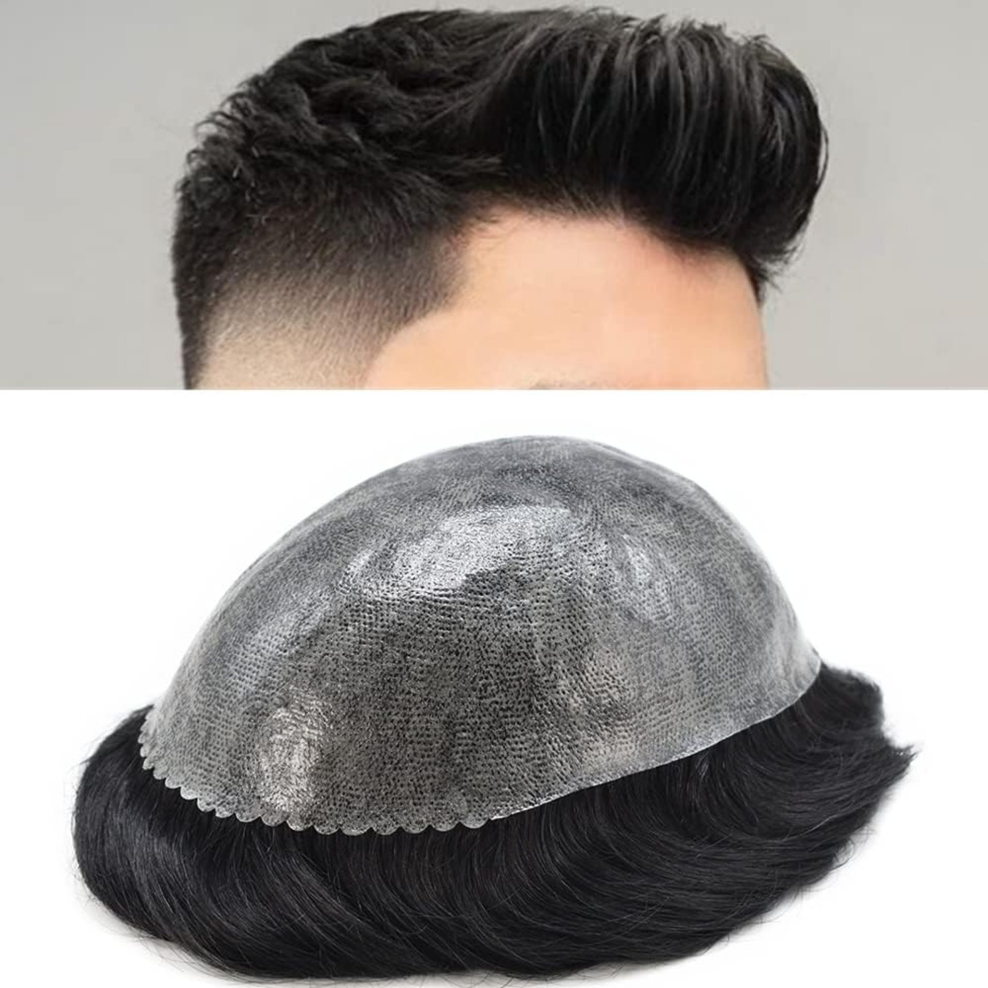 Toupee Hair for Men Hairpiece Real Human Hair Replacement System Full Poly Invisible Skin Mens Toupee Human Hair Pieces for Men Protesis Capilar Para Hombre #1 Jet Black 8×10 Toupee Hair for Men Hairpiece Real Human Hair Replacement System Full Poly Invisible Skin Mens Toupee Human Hair Pieces for Men Protesis Capilar Para Hombre #1 Jet Black 8×10
