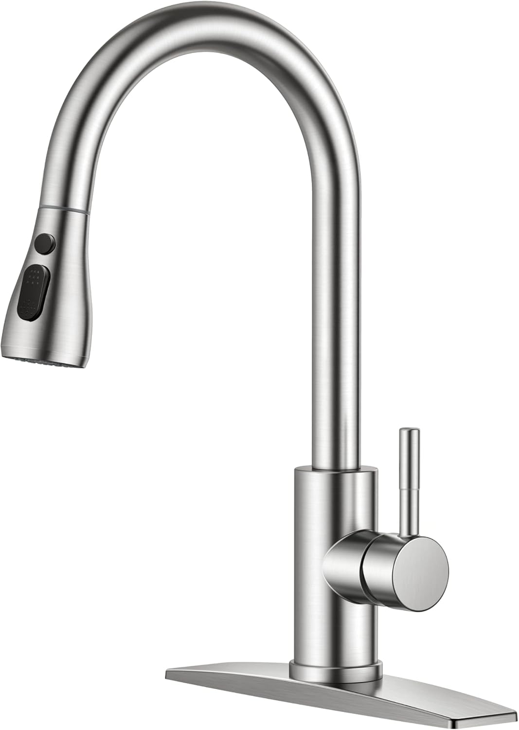 FORIOUS Kitchen Faucets with Pull Down Sprayer, Brushed Nickel, High Arc Single Handle Classic Stainless Steel Sink Faucet 1 or 3 Hole, Suitable for Farmhouse Camper Laundry Rv Bar FORIOUS Kitchen Faucets with Pull Down Sprayer, Brushed Nickel, High Arc Single Handle Classic Stainless Steel Sink Faucet 1 or 3 Hole, Suitable for Farmhouse Camper Laundry Rv Bar