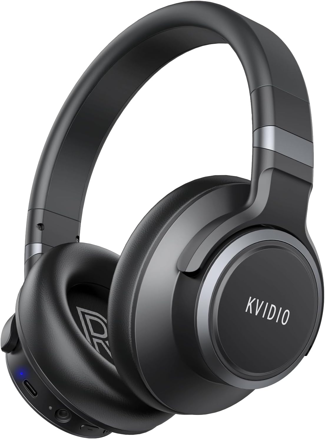 KVIDIO Active Noise Cancelling Headphones, 70 Hours Playtime Bluetooth Headphones Wireless with Microphone, Transparency Mode, Deep Bass and Hi-Fi Stereo Sound Over Ear Headphones for Travel Office KVIDIO Active Noise Cancelling Headphones, 70 Hours Playtime Bluetooth Headphones Wireless with Microphone, Transparency Mode, Deep Bass and Hi-Fi Stereo Sound Over Ear Headphones for Travel Office