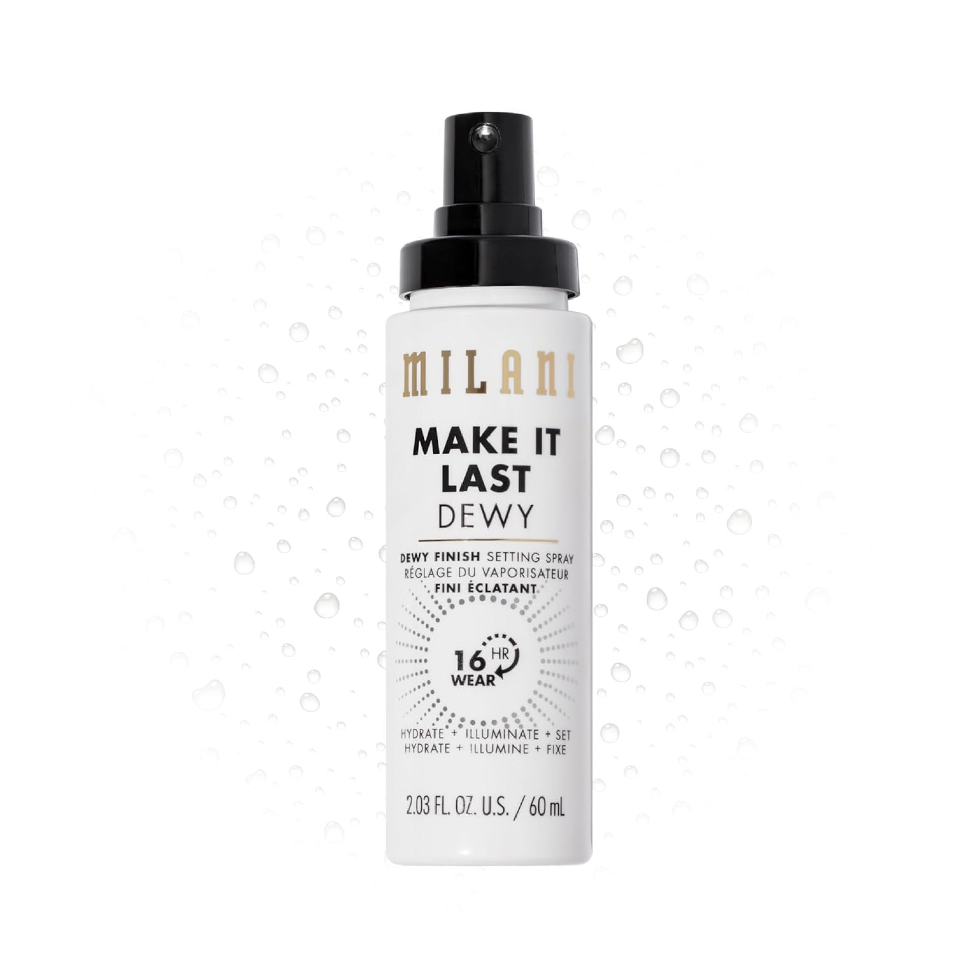 Milani Make It Dewy Setting Spray 3 in 1- Hydrate + Illuminate + Set (2.03 Fl. Oz.) Makeup Finishing Spray – Makeup Primer & Hydrating Setting Spray Milani Make It Dewy Setting Spray 3 in 1- Hydrate + Illuminate + Set (2.03 Fl. Oz.) Makeup Finishing Spray – Makeup Primer & Hydrating Setting Spray
