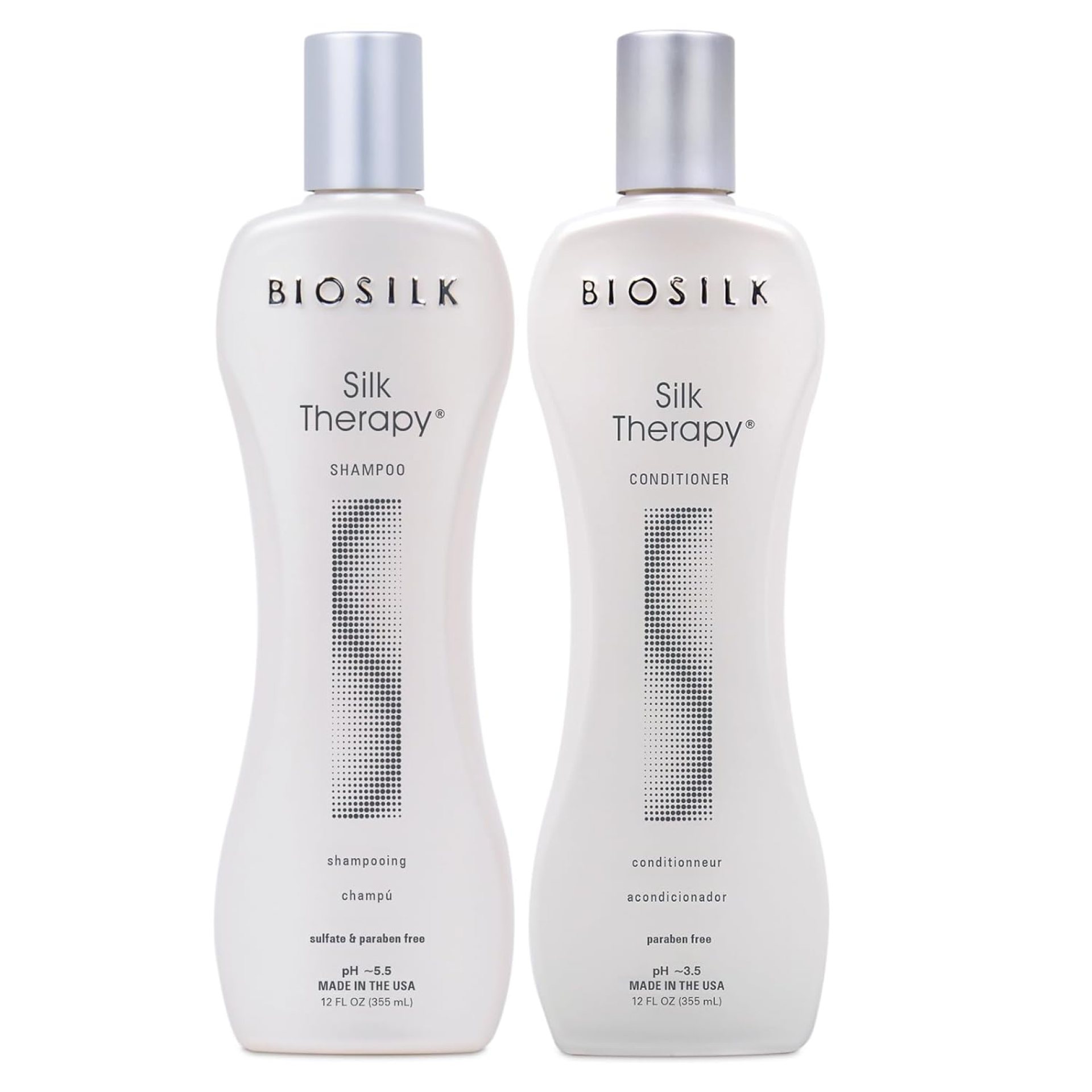 BioSilk Silk Therapy Duo Set Shampoo & Conditioner, Gentle Cleansing Haircare For Amazing Shine, Sulfate, Paraben, & Cruelty-Free, 12 Oz (Pack of 2) BioSilk Silk Therapy Duo Set Shampoo & Conditioner, Gentle Cleansing Haircare For Amazing Shine, Sulfate, Paraben, & Cruelty-Free, 12 Oz (Pack of 2)