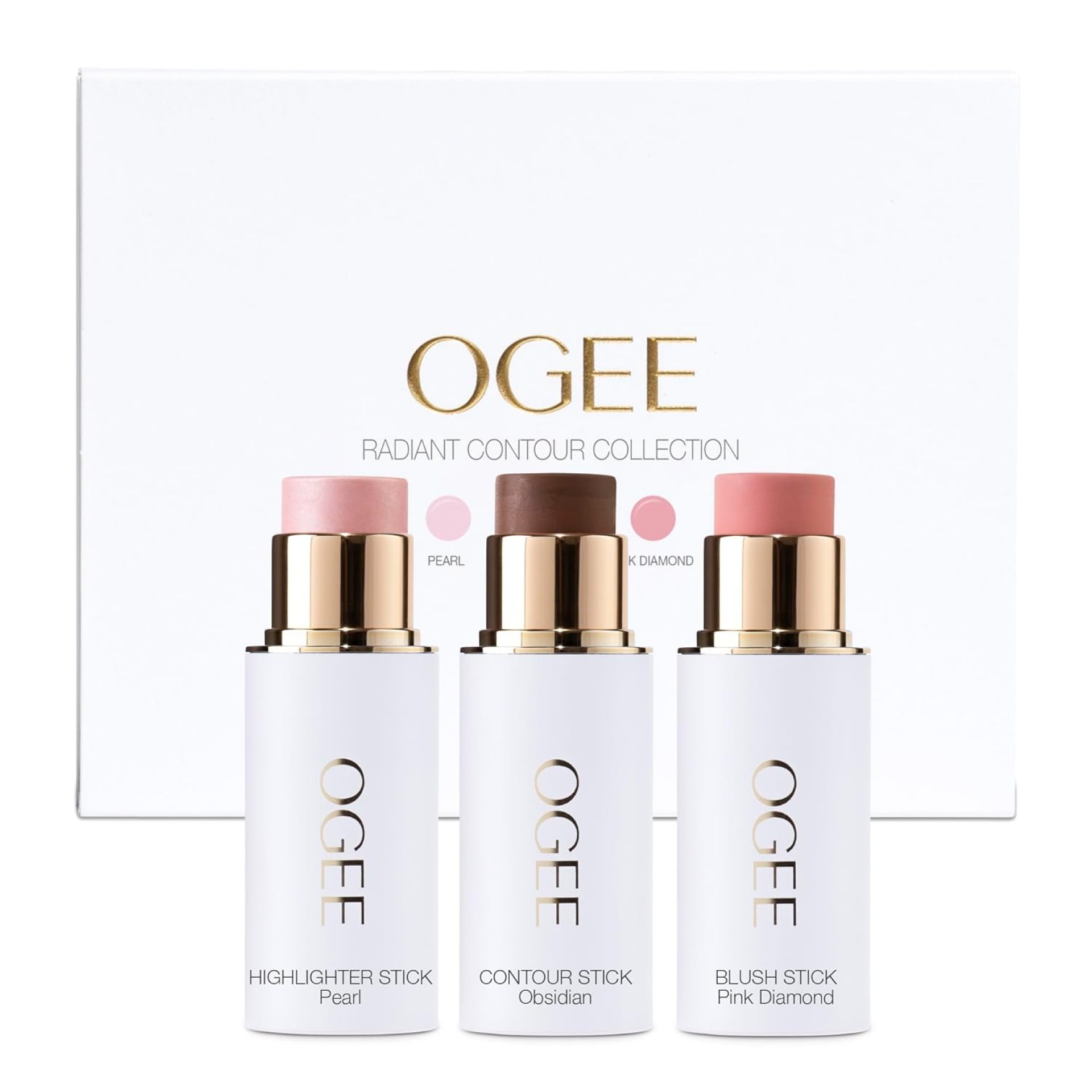 Ogee Face Stick Radiant Collection Trio – Contour Stick Makeup Collection – Certified Organic Contour Palette – Includes Bronzer Stick, Blush Stick & Highlighter Stick Ogee Face Stick Radiant Collection Trio – Contour Stick Makeup Collection – Certified Organic Contour Palette – Includes Bronzer Stick, Blush Stick & Highlighter Stick