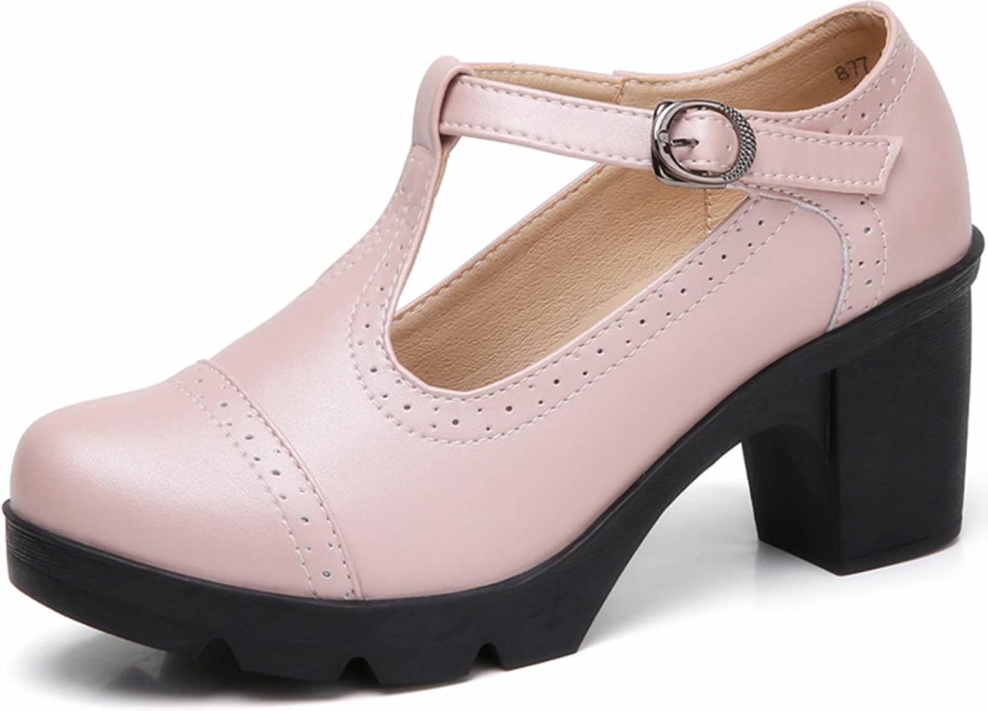DADAWEN Women’s Classic T-Strap Platform Mid-Heel Square Toe Oxfords Dress Shoes DADAWEN Women’s Classic T-Strap Platform Mid-Heel Square Toe Oxfords Dress Shoes