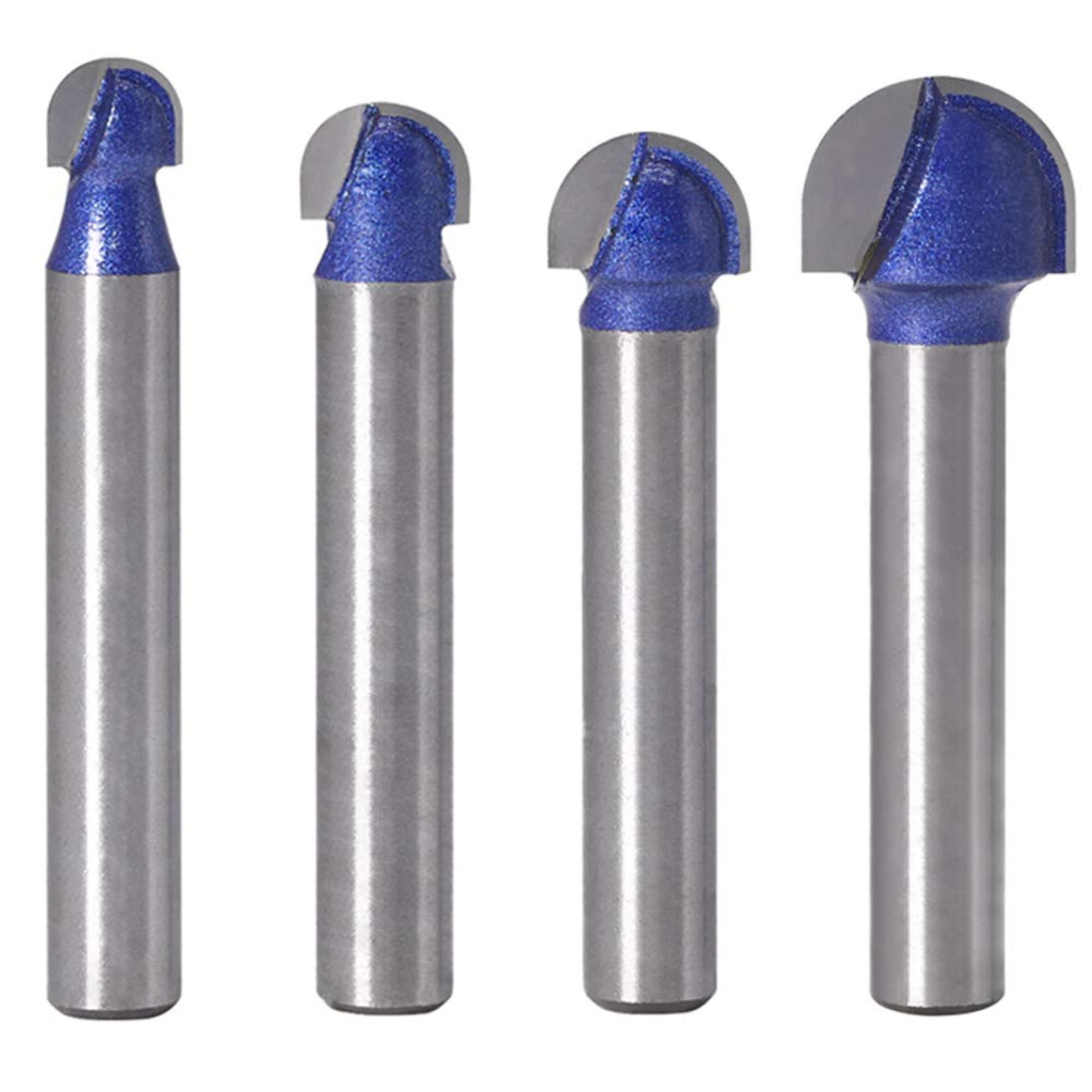 Wolfride 4pcs Core Box Router Bit 1/4 Inch Shank Round Nose Cove Box Router Bits Wolfride 4pcs Core Box Router Bit 1/4 Inch Shank Round Nose Cove Box Router Bits