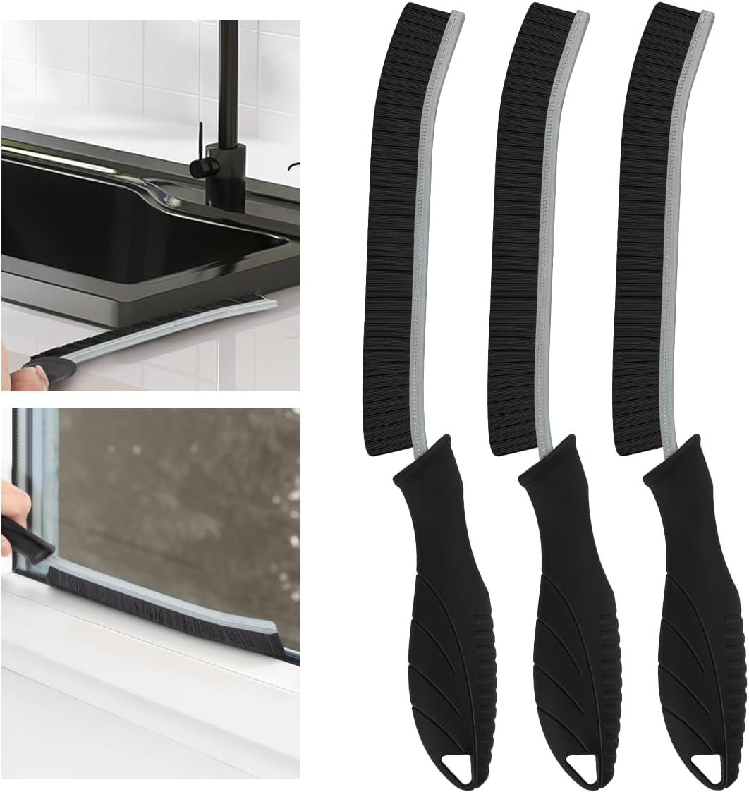 SXhyf Hard Bristle Crevice Cleaning Brush – Multifunctional Gap Cleaning Brush, Bathroom Cleaning Tools, Grout Brush, Crevice Cleaning Supplies for Household Use, Kitchen, Window, Vehicle (3, Black) SXhyf Hard Bristle Crevice Cleaning Brush – Multifunctional Gap Cleaning Brush, Bathroom Cleaning Tools, Grout Brush, Crevice Cleaning Supplies for Household Use, Kitchen, Window, Vehicle (3, Black)