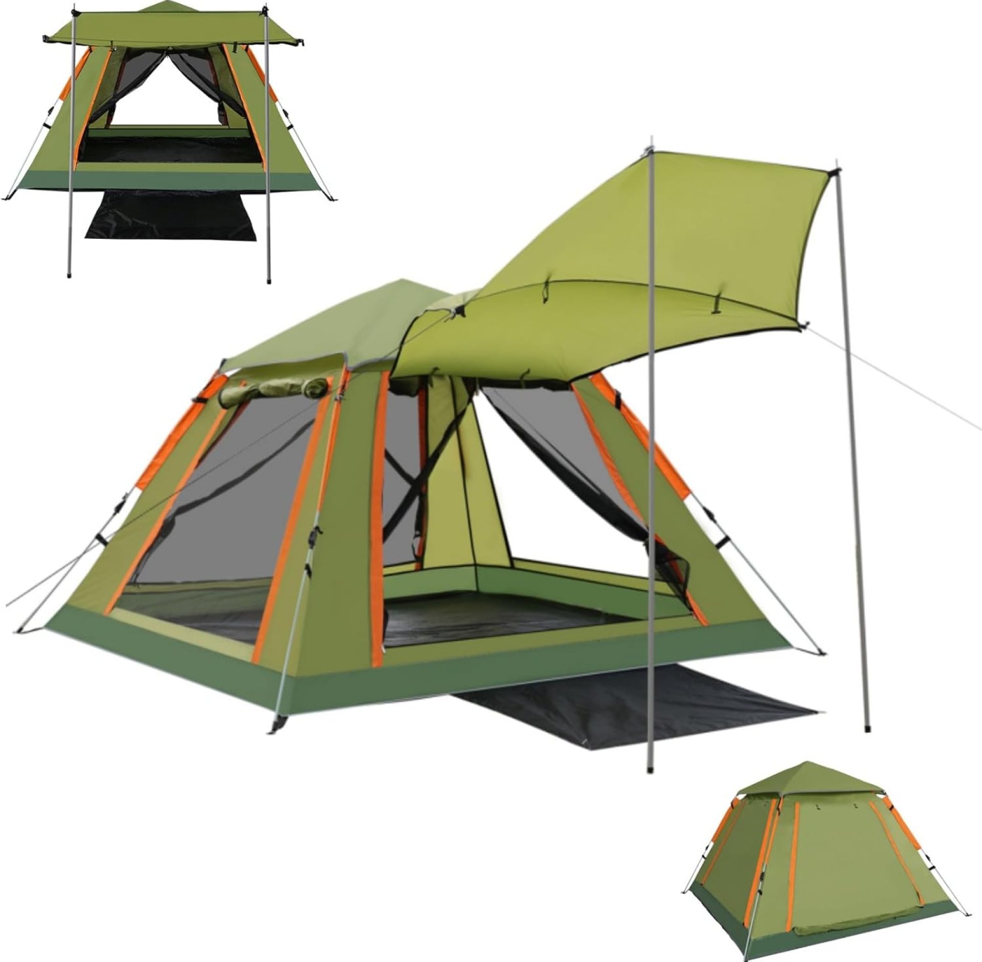 YUSING Instant Tents for Camping Pop Up Tent, Family Camping Tent for 4 Person, Pop Up Tent with Vestibule and Mesh Windows, UPF 50+ YUSING Instant Tents for Camping Pop Up Tent, Family Camping Tent for 4 Person, Pop Up Tent with Vestibule and Mesh Windows, UPF 50+