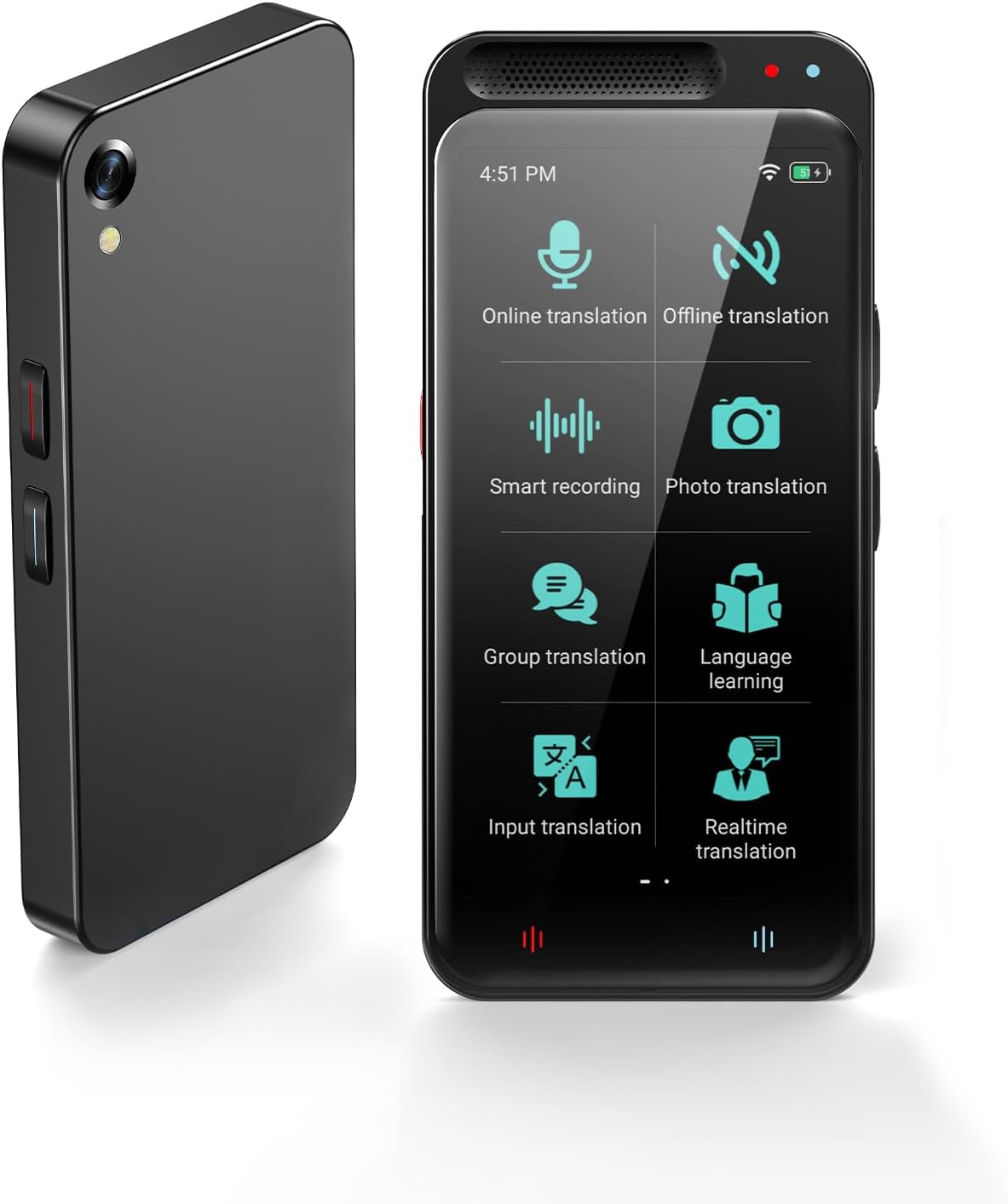 Language Translator Device, Two Way Real-Time Voice Translation in138 Languages, High Accuracy Instant Translation with 3″ Touch Screen Supported Voice/Text/Offline/Photo Translation and Chatgpt Language Translator Device, Two Way Real-Time Voice Translation in138 Languages, High Accuracy Instant Translation with 3″ Touch Screen Supported Voice/Text/Offline/Photo Translation and Chatgpt
