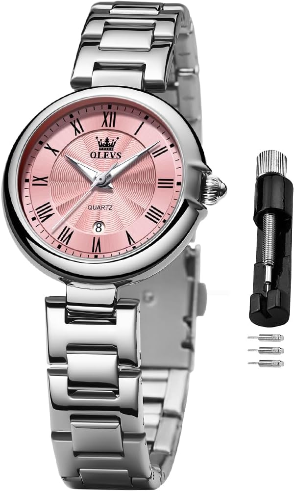 OLEVS Women Watches Business Dress Female Ladies for Small Wrist Watch Gold Silver Tone Stainless Steel Band Analog Quartz Day Date Waterproof Lady Watches OLEVS Women Watches Business Dress Female Ladies for Small Wrist Watch Gold Silver Tone Stainless Steel Band Analog Quartz Day Date Waterproof Lady Watches