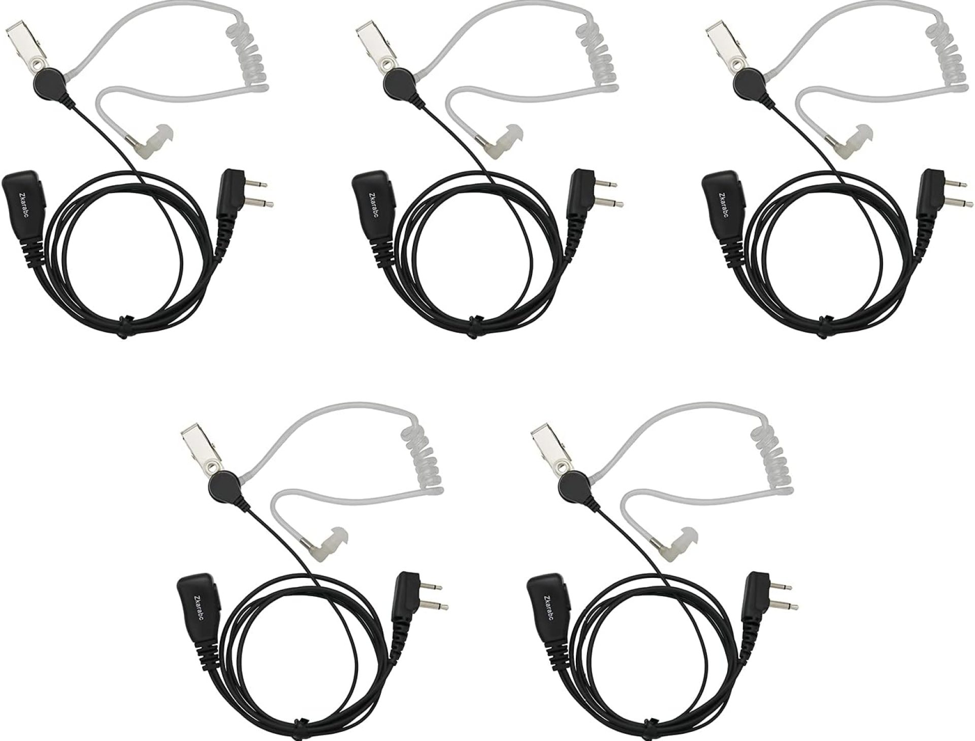 Walkie Talkies Earpiece with Mic 2 Pin Acoustic Tube Headset Compatible with Midland GXT1000VP4 LXT500VP3 LXT600VP3 GXT1050VP4 GXT1000XB (5 Pack) Walkie Talkies Earpiece with Mic 2 Pin Acoustic Tube Headset Compatible with Midland GXT1000VP4 LXT500VP3 LXT600VP3 GXT1050VP4 GXT1000XB (5 Pack)