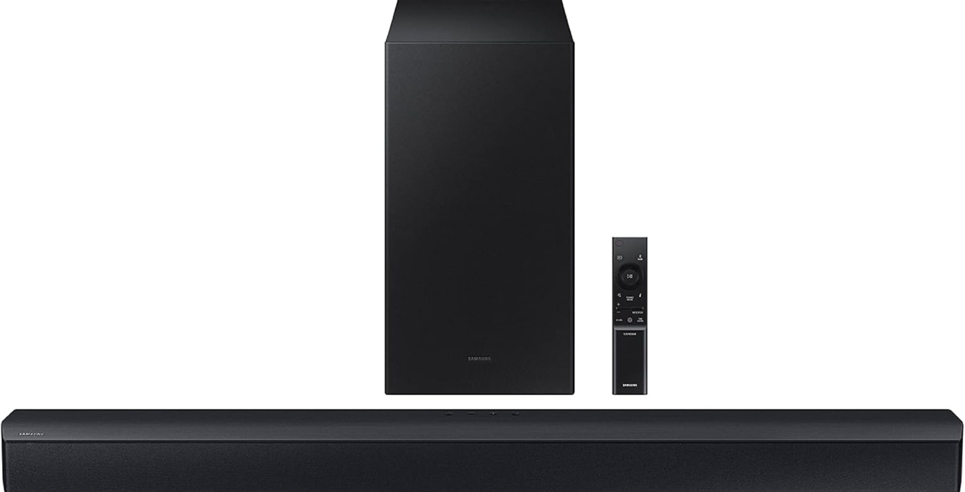 SAMSUNG HW-C450 2.1ch Soundbar w/DTS Virtual X, Subwoofer Included, Bass Boost, Adaptive Sound Lite, Game Mode, Bluetooth, Wireless Surround Sound Compatible SAMSUNG HW-C450 2.1ch Soundbar w/DTS Virtual X, Subwoofer Included, Bass Boost, Adaptive Sound Lite, Game Mode, Bluetooth, Wireless Surround Sound Compatible