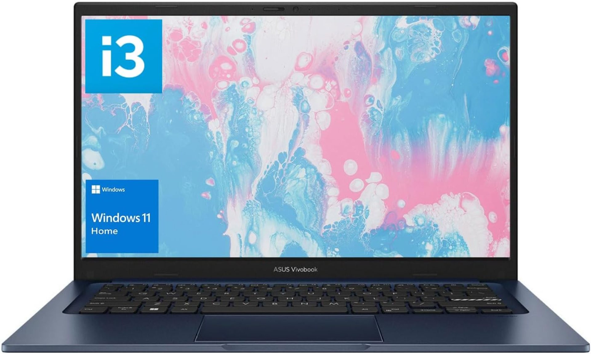 ASUS Vivobook Laptop, 14″ FHD Display, i3-1215U, 16GB RAM, 2TB SSD, Wi-Fi 6, HDMI, Webcam, Touchpad, Windows 11 Home, Blue ASUS Vivobook Laptop, 14″ FHD Display, i3-1215U, 16GB RAM, 2TB SSD, Wi-Fi 6, HDMI, Webcam, Touchpad, Windows 11 Home, Blue