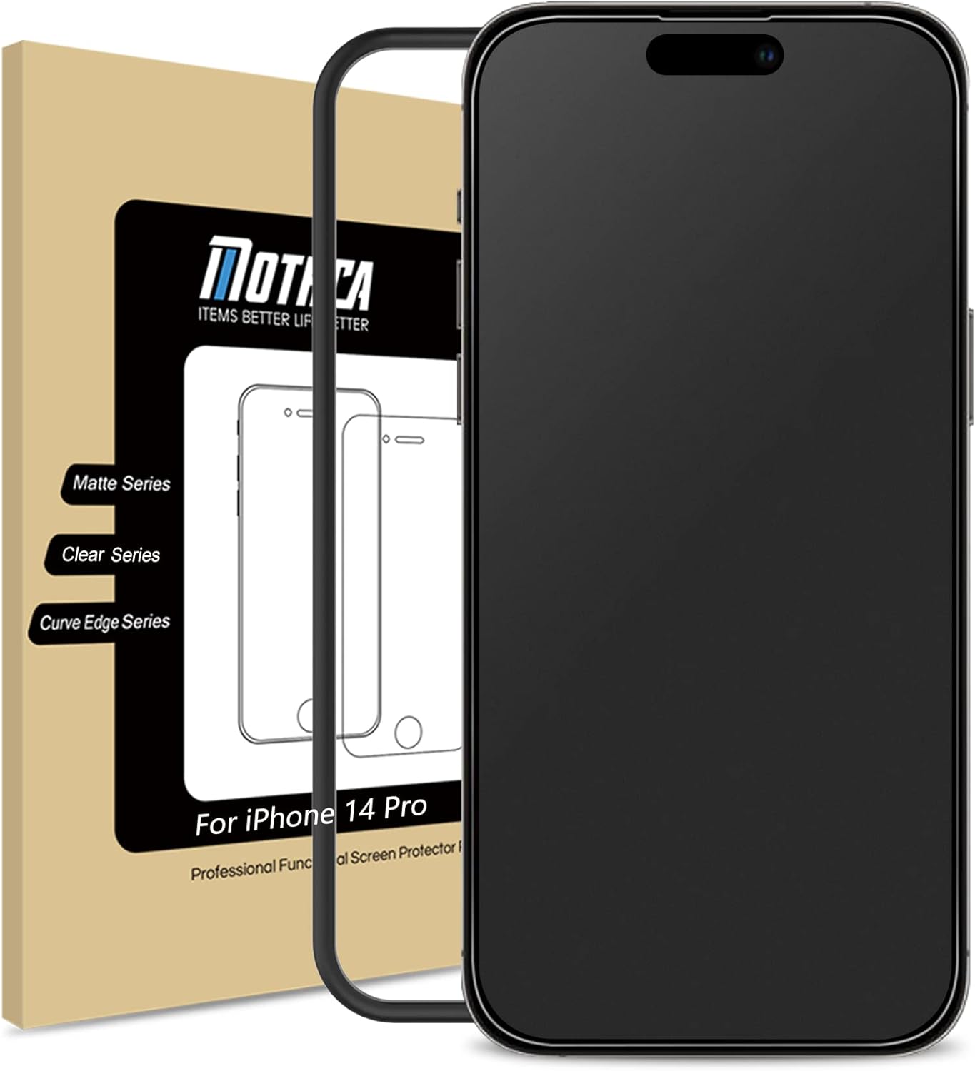 Mothca Matte Glass Screen Protector for iPhone 14 Pro Anti-Glare & Anti-Fingerprint Tempered Glass Clear Film Case Friendly Easy Install Bubble Free for iPhone 14 Pro 6.1-inch (2022)-Smooth as Silk Mothca Matte Glass Screen Protector for iPhone 14 Pro Anti-Glare & Anti-Fingerprint Tempered Glass Clear Film Case Friendly Easy Install Bubble Free for iPhone 14 Pro 6.1-inch (2022)-Smooth as Silk