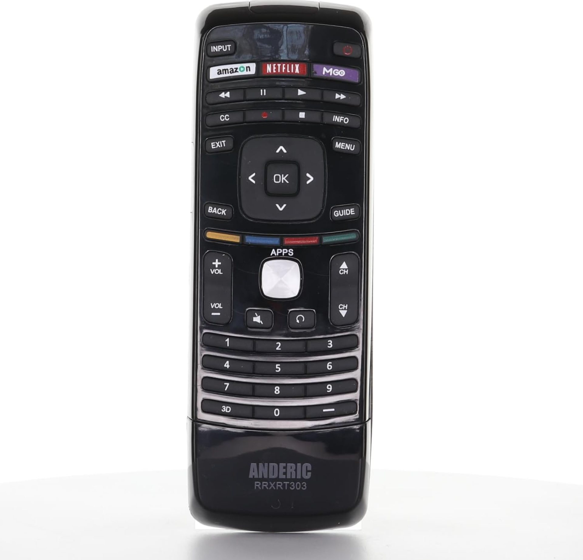 Anderic for Vizio Universal Remote Control for All Vizio Brand TVs, Including QWERTY Keyboard on Back. Replaces: VUR10, XRT112, XRT303, VR15, XRT122, XRT500, XRT510, XRT302, VR1, VR10 – RRXRT303 Anderic for Vizio Universal Remote Control for All Vizio Brand TVs, Including QWERTY Keyboard on Back. Replaces: VUR10, XRT112, XRT303, VR15, XRT122, XRT500, XRT510, XRT302, VR1, VR10 – RRXRT303