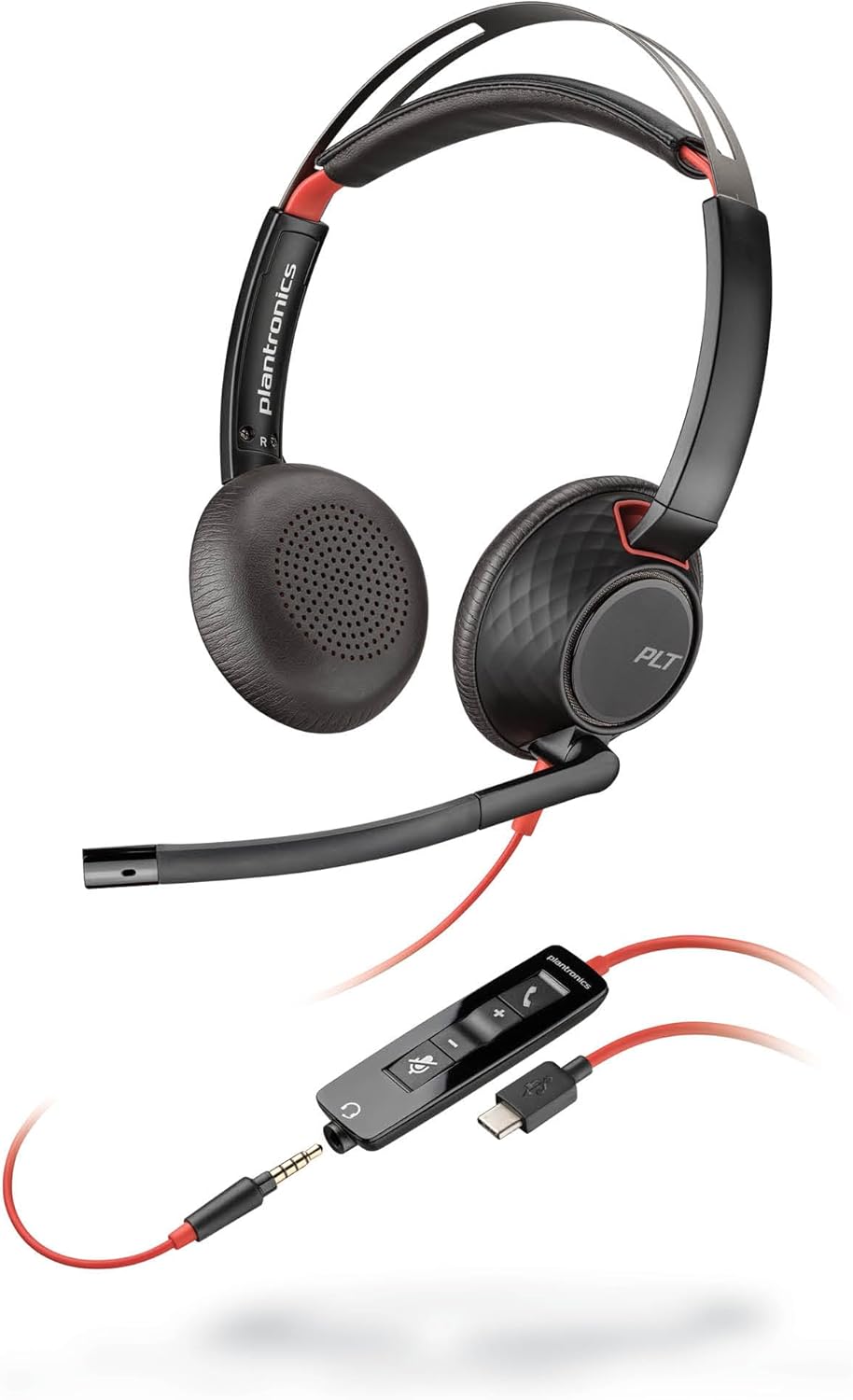 Poly Blackwire 5220 Wired Headset (Plantronics) – Flexible Noise-Canceling Boom Mic – Ergonomic Design – Connect to PC/Mac, Mobile via USB-C, USB-A, or 3.5 mm – Works w/Teams, Zoom – Amazon Exclusive Poly Blackwire 5220 Wired Headset (Plantronics) – Flexible Noise-Canceling Boom Mic – Ergonomic Design – Connect to PC/Mac, Mobile via USB-C, USB-A, or 3.5 mm – Works w/Teams, Zoom – Amazon Exclusive