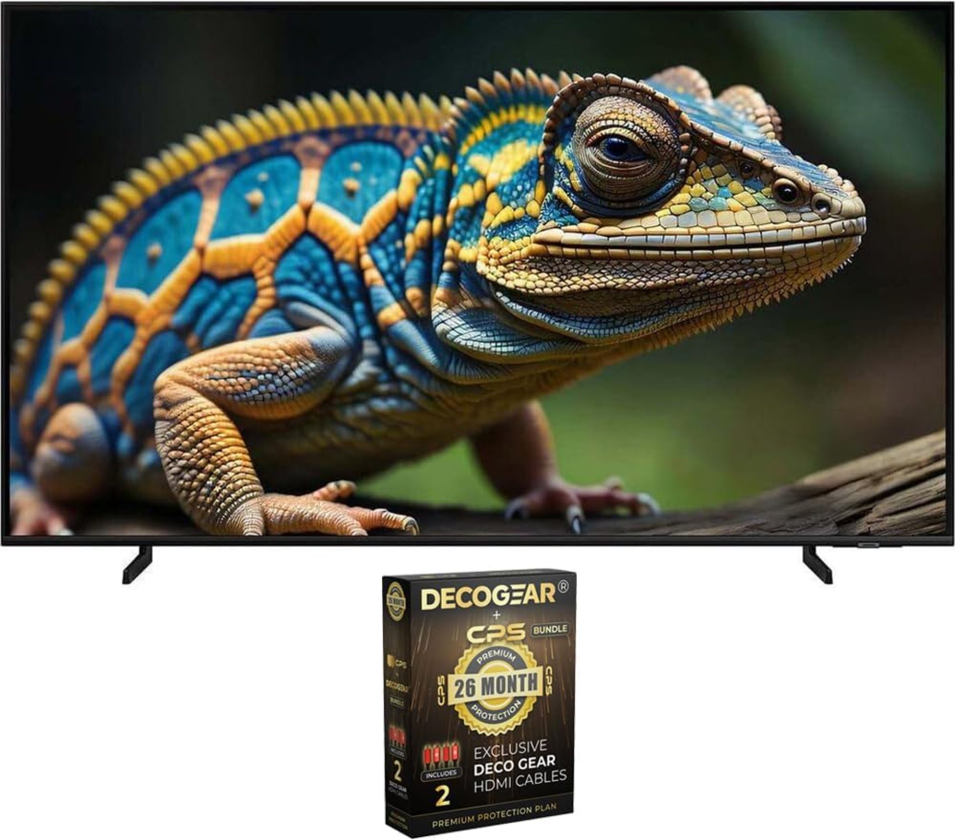 SAMSUNG QN43Q60D 43 Inch QLED 4K Smart TV Bundle with Deco Gear 2X 4K HDMI 2.0 Cable w/Copper Conductors & CPS Exclusive 26 Month Protection Pack (BEACH-CPS-261000) SAMSUNG QN43Q60D 43 Inch QLED 4K Smart TV Bundle with Deco Gear 2X 4K HDMI 2.0 Cable w/Copper Conductors & CPS Exclusive 26 Month Protection Pack (BEACH-CPS-261000)