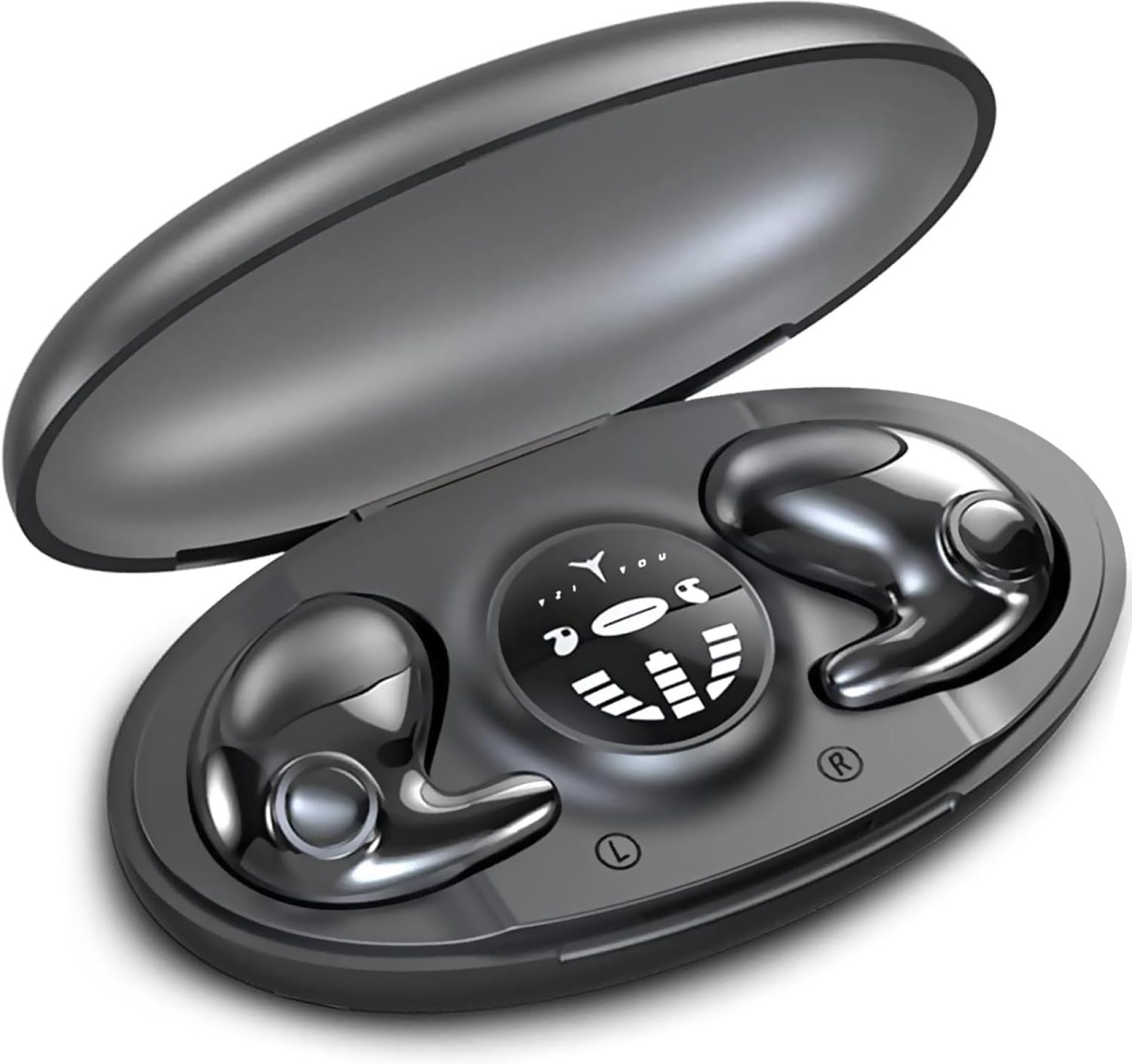 Invisible Sleep Wireless Earphone, Sleeping Earbuds for Side Sleepers Built-in Mic, Earbuds for Sleeping with Type-C Fast Charging Case (Black) Invisible Sleep Wireless Earphone, Sleeping Earbuds for Side Sleepers Built-in Mic, Earbuds for Sleeping with Type-C Fast Charging Case (Black)