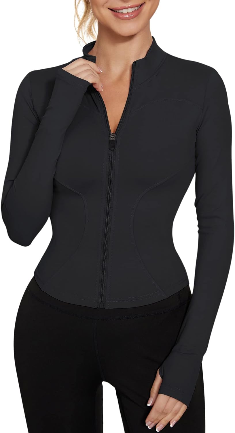 LUYAA Women’s Workout Jacket Lightweight Zip Up Yoga Jacket Cropped Athletic Slim Fit Tops LUYAA Women’s Workout Jacket Lightweight Zip Up Yoga Jacket Cropped Athletic Slim Fit Tops