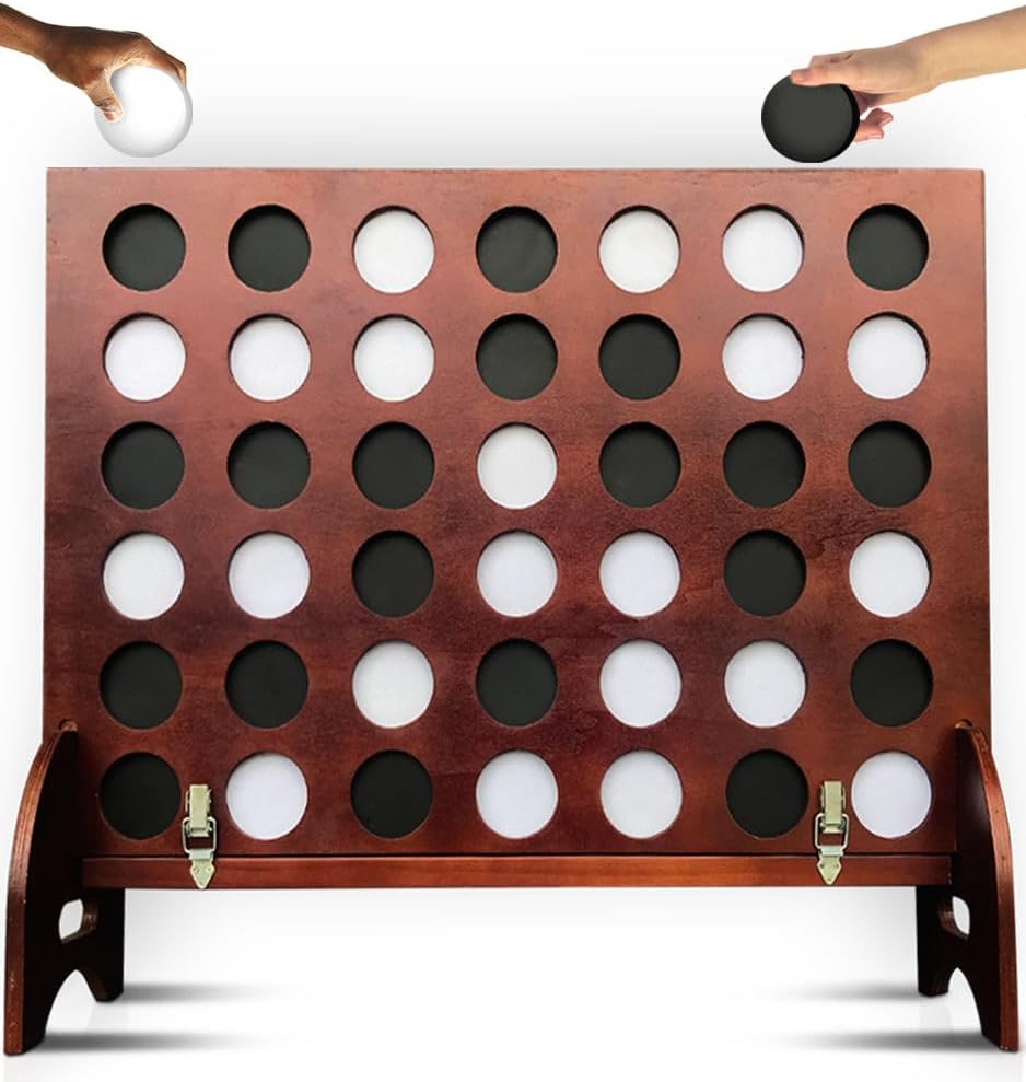 SWOOC Games – Giant Four in a Row (All Weather) with Carrying Case & 60% Quieter Design – Giant Connect – 4 Game – Giant Outdoor Games – Yard Games for Kids and Adults – Backyard Games – Giant Games SWOOC Games – Giant Four in a Row (All Weather) with Carrying Case & 60% Quieter Design – Giant Connect – 4 Game – Giant Outdoor Games – Yard Games for Kids and Adults – Backyard Games – Giant Games