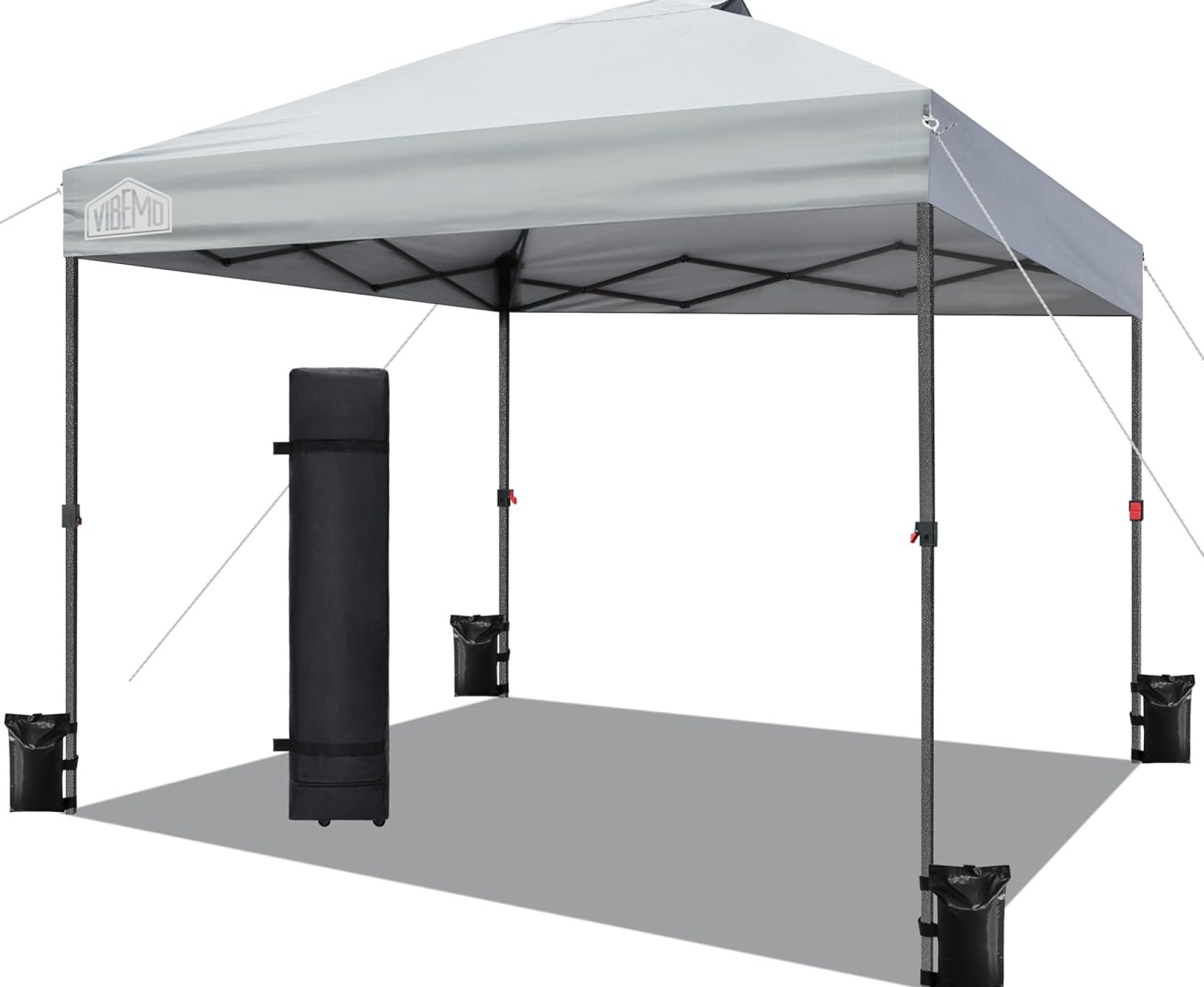 Canopy Tent 10×10, 1-Person Setup Pop Up Canopy Tent with Roller Bag, 3 Adjustable Height, 4 Sandbags, 8 Stakes, 4 Guylines, Waterproof and UPF50+ Sun Protection Outdoor Canopy for Party,Beach Canopy Tent 10×10, 1-Person Setup Pop Up Canopy Tent with Roller Bag, 3 Adjustable Height, 4 Sandbags, 8 Stakes, 4 Guylines, Waterproof and UPF50+ Sun Protection Outdoor Canopy for Party,Beach