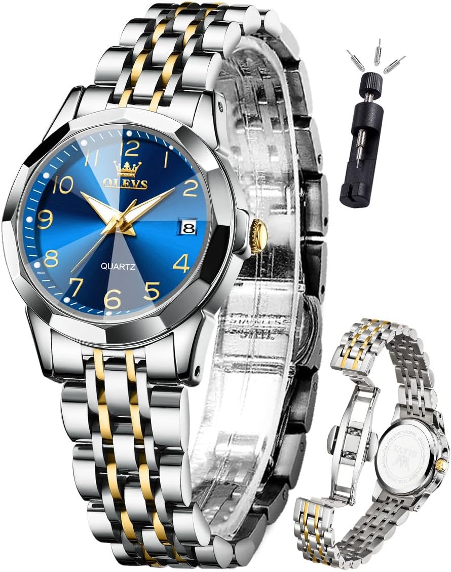 OLEVS Women’s Wrist Watches, Small Wrist Stainless Steel Watch for Women, Fashion Dress Analog Quartz Ladies Watch OLEVS Women’s Wrist Watches, Small Wrist Stainless Steel Watch for Women, Fashion Dress Analog Quartz Ladies Watch
