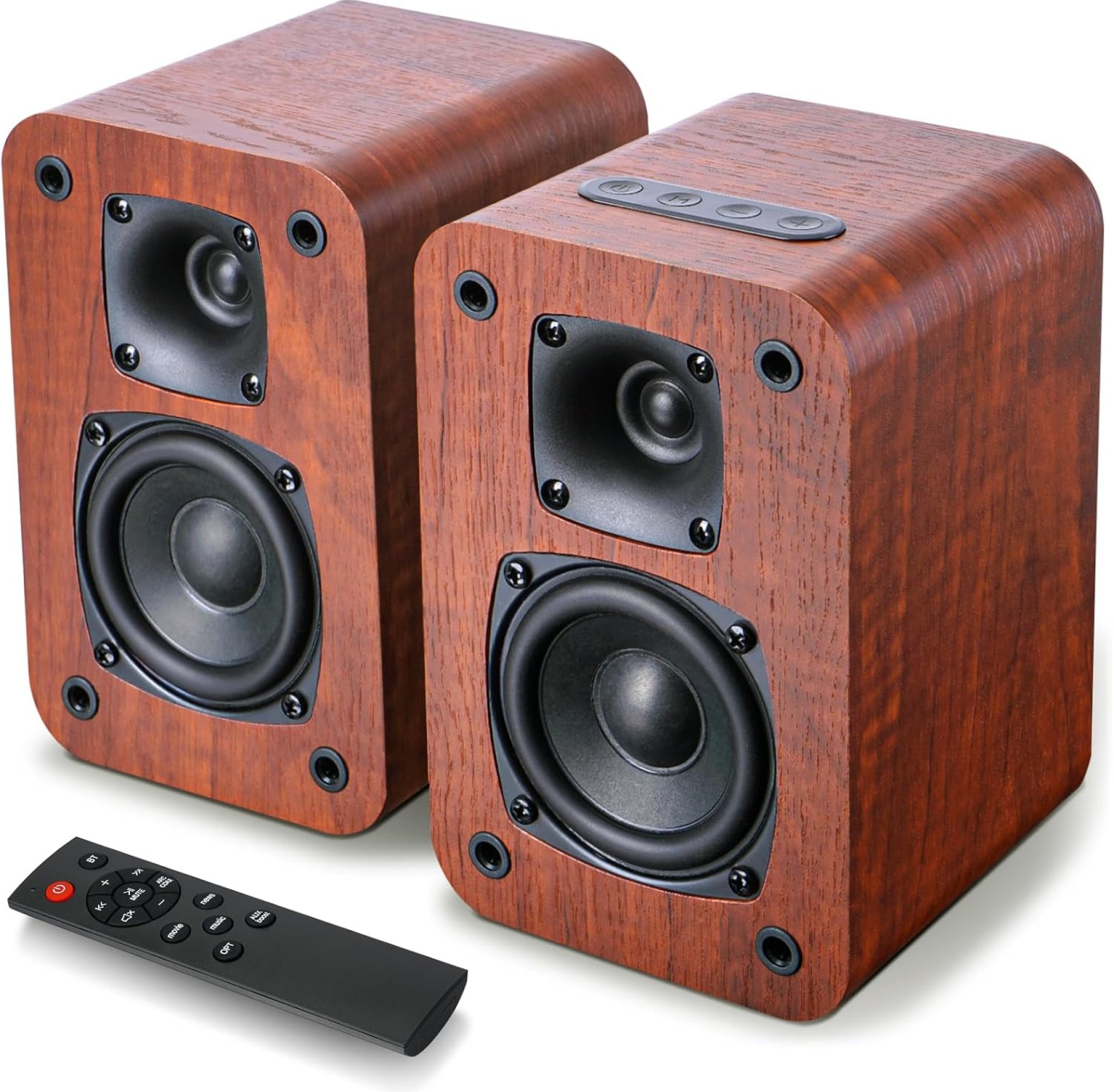 Saiyin Bluetooth Bookshelf Speakers, Record Player Speakers with 3 Inch Woofer, Powered Speakers with Optical/AUX/TV-ARC Input for Turntable PC and TV Saiyin Bluetooth Bookshelf Speakers, Record Player Speakers with 3 Inch Woofer, Powered Speakers with Optical/AUX/TV-ARC Input for Turntable PC and TV