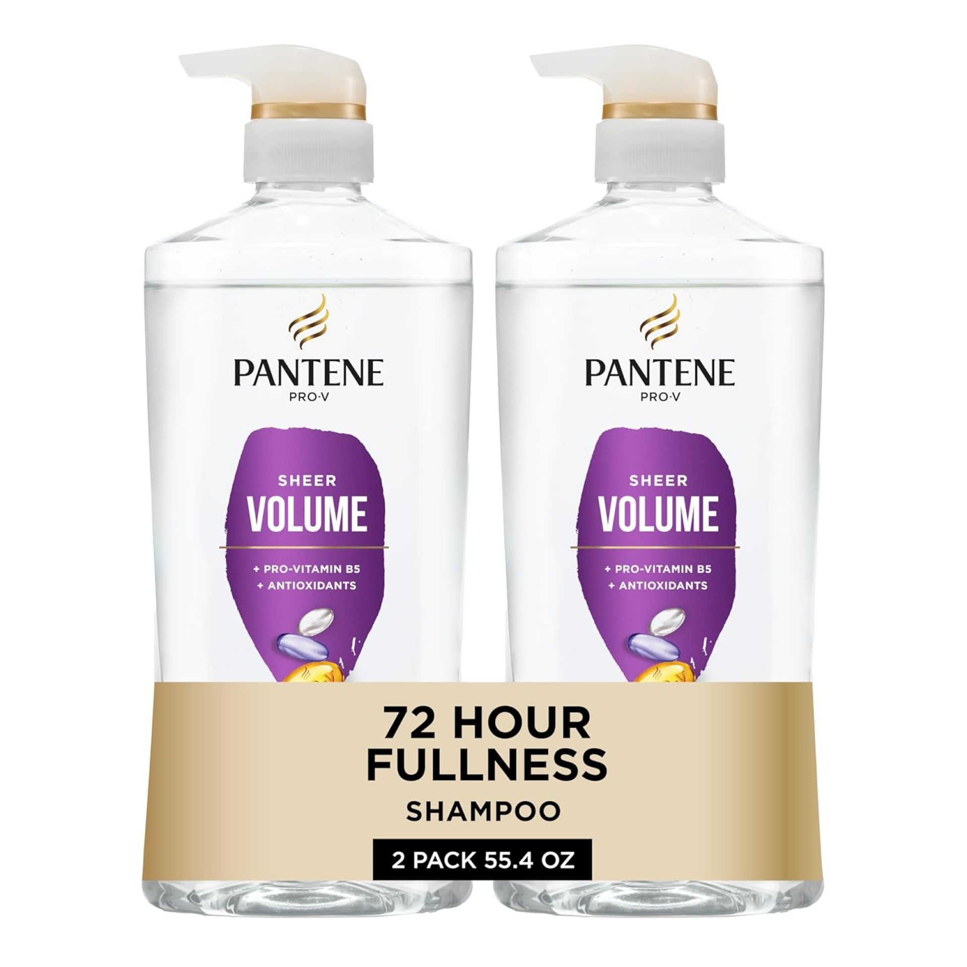 Pantene Shampoo Twin Pack with Hair Treatment, Volumizing Shampoo for Volume & Body, Safe for Color-Treated Fine Hair, 27.7 Fl Oz Each, 2-Pack + Miracle Rescue Shot (0.5 Oz) Pantene Shampoo Twin Pack with Hair Treatment, Volumizing Shampoo for Volume & Body, Safe for Color-Treated Fine Hair, 27.7 Fl Oz Each, 2-Pack + Miracle Rescue Shot (0.5 Oz)
