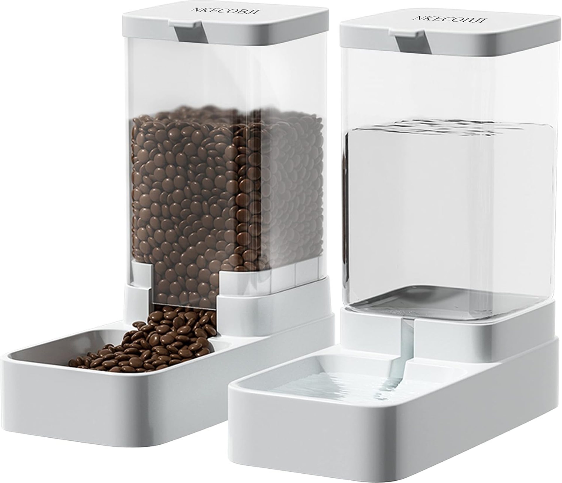 Gravity Pet Feeder and Water Dispenser Set, Automatic Dog Feeder and Dog Water Dispenser for Dogs Cats Pets Animals Large Capacity(3.8L) Gravity Pet Feeder and Water Dispenser Set, Automatic Dog Feeder and Dog Water Dispenser for Dogs Cats Pets Animals Large Capacity(3.8L)