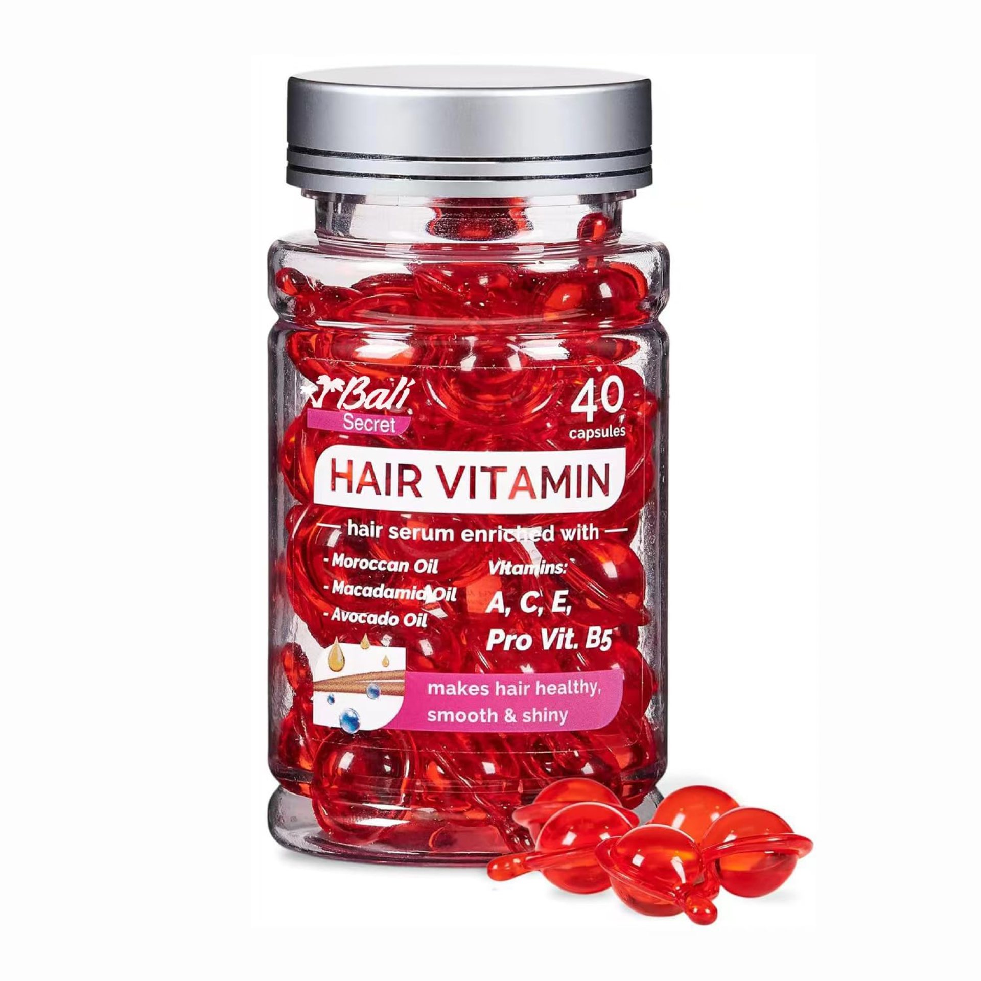 Hussell Hair Treatment Serum 40 Hair Capsules no Rinse with Argan Macadamia & Avocado Oils – Vitamins A, E, Pro B5 – Conditioner for Women & Men Hussell Hair Treatment Serum 40 Hair Capsules no Rinse with Argan Macadamia & Avocado Oils – Vitamins A, E, Pro B5 – Conditioner for Women & Men