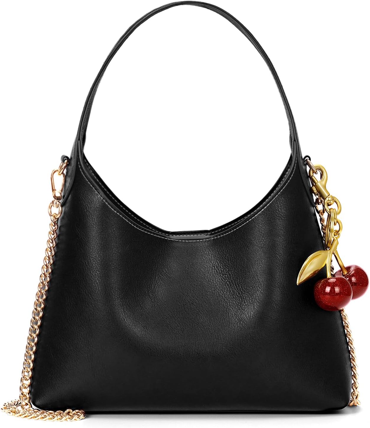 JQWSVE Hobo Purse for Women Trendy Leather Shoulder Bag Tote Handbag Cherry Small Crossbody Retro Fall JQWSVE Hobo Purse for Women Trendy Leather Shoulder Bag Tote Handbag Cherry Small Crossbody Retro Fall