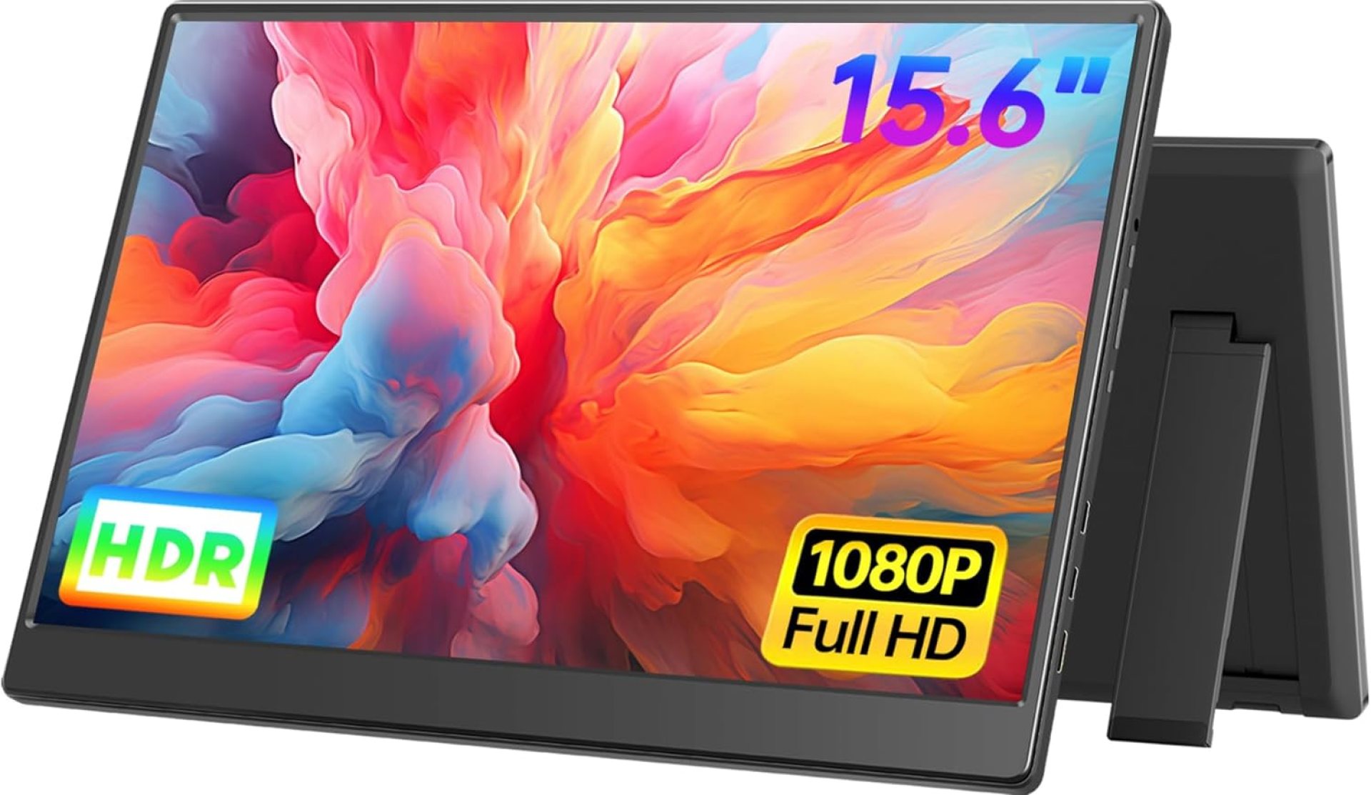 Portable Monitor 15.6-inch FHD 1080P Ultra-Slim Travel External Monitor HDR IPS Gaming Display with Kickstand &Speakers USB-C HDMI Plug&Play,for Laptop PC Phone PS4/5 Xbox Switch Portable Monitor 15.6-inch FHD 1080P Ultra-Slim Travel External Monitor HDR IPS Gaming Display with Kickstand &Speakers USB-C HDMI Plug&Play,for Laptop PC Phone PS4/5 Xbox Switch