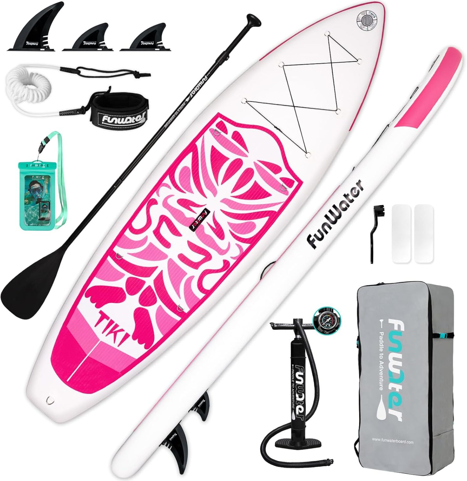 FunWater Inflatable Ultra-Light Stand Up Paddle Board for All Skill Levels with Premium SUP Paddleboard Accessories,Non-Slip Comfort Deck for Youth & Adults FunWater Inflatable Ultra-Light Stand Up Paddle Board for All Skill Levels with Premium SUP Paddleboard Accessories,Non-Slip Comfort Deck for Youth & Adults