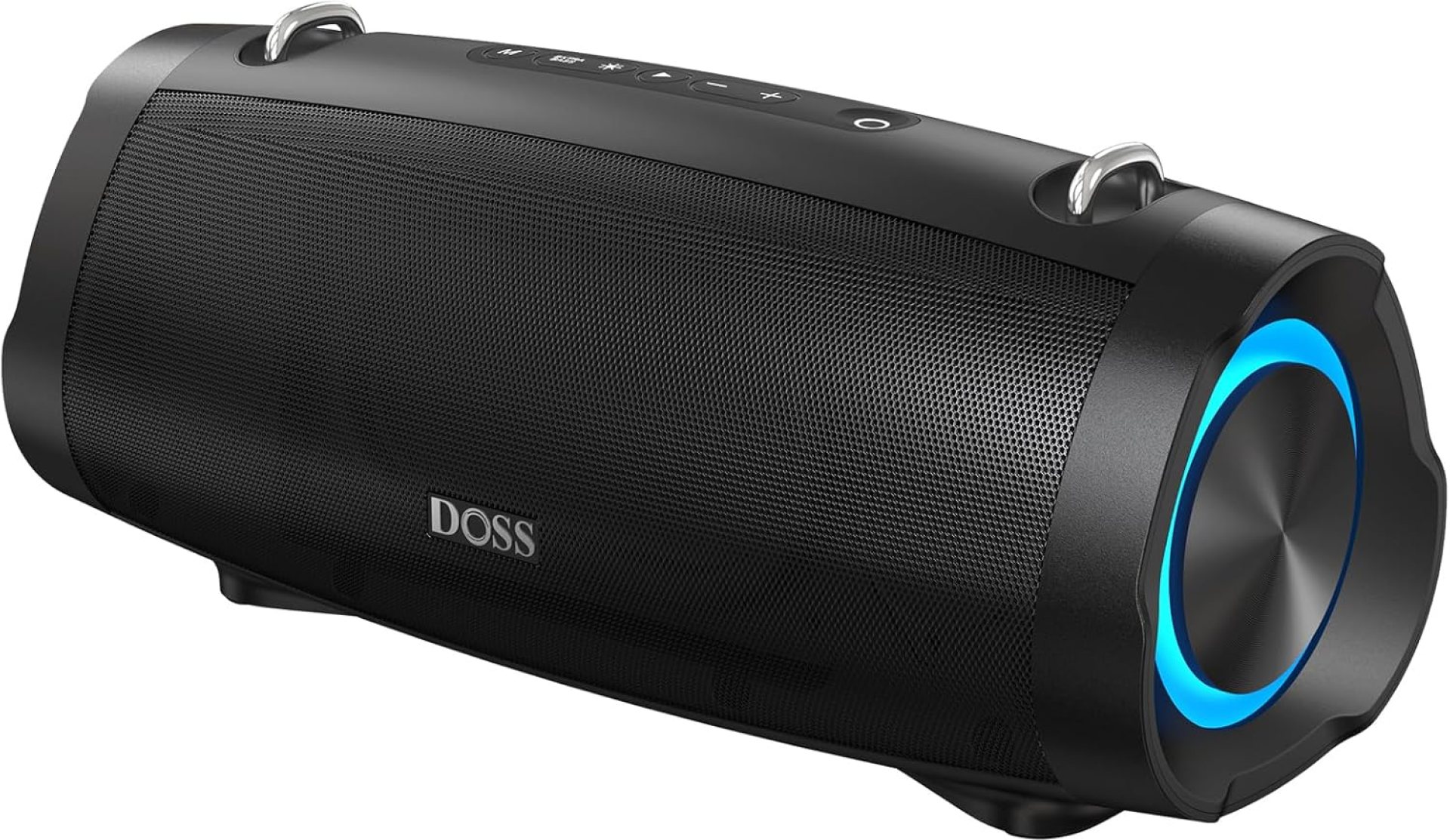 DOSS Extreme Boom Pro D100 Bluetooth Speaker with 140W Peak, 70W Bold Sound, Extra Bass, 24H Playtime, Beat-Sync Lights, Built-in Power Bank, IPX6 Waterproof, Portable Strap for Outdoor, Camping-Black DOSS Extreme Boom Pro D100 Bluetooth Speaker with 140W Peak, 70W Bold Sound, Extra Bass, 24H Playtime, Beat-Sync Lights, Built-in Power Bank, IPX6 Waterproof, Portable Strap for Outdoor, Camping-Black