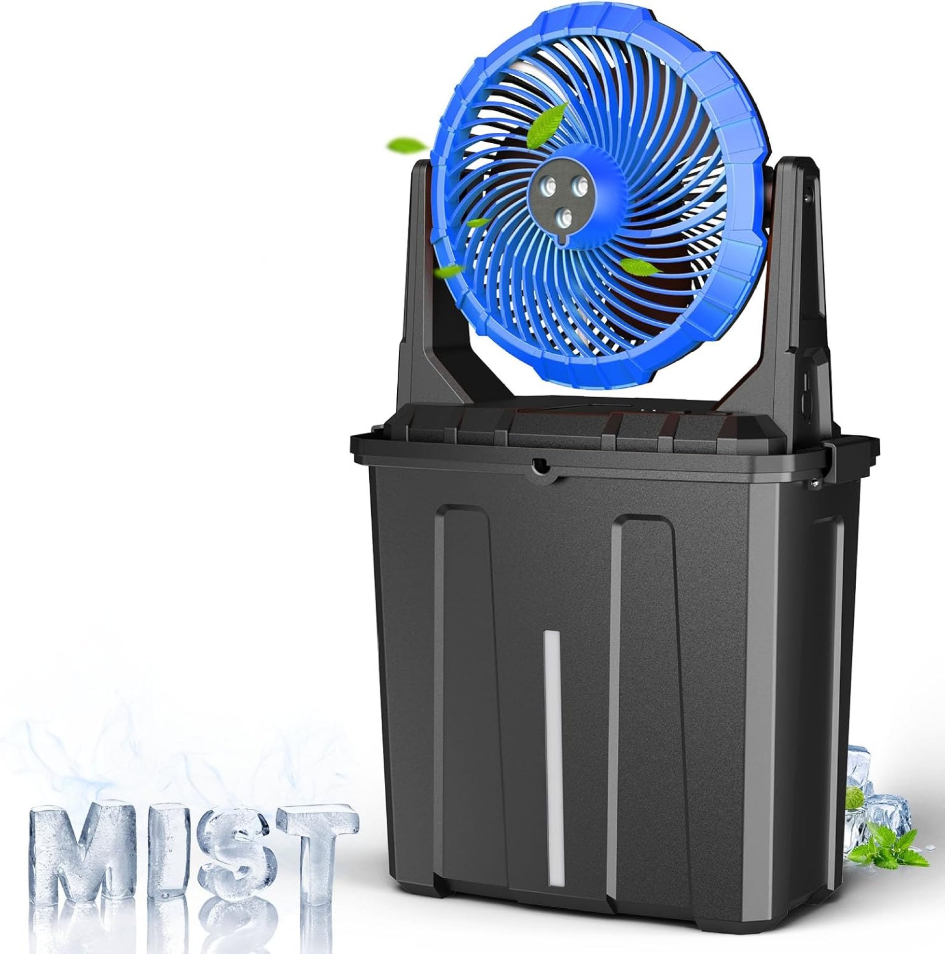 Ausic 9L Bucket Portable Misting Fan for Outdoors Patios, 20000mAh Rechargeable Battery Operated Camping Fan, 3 Strong Winds, 3 Large Spray Outlets, for Fishing/Travel/Garden Party/Golf/Tent/Office Ausic 9L Bucket Portable Misting Fan for Outdoors Patios, 20000mAh Rechargeable Battery Operated Camping Fan, 3 Strong Winds, 3 Large Spray Outlets, for Fishing/Travel/Garden Party/Golf/Tent/Office