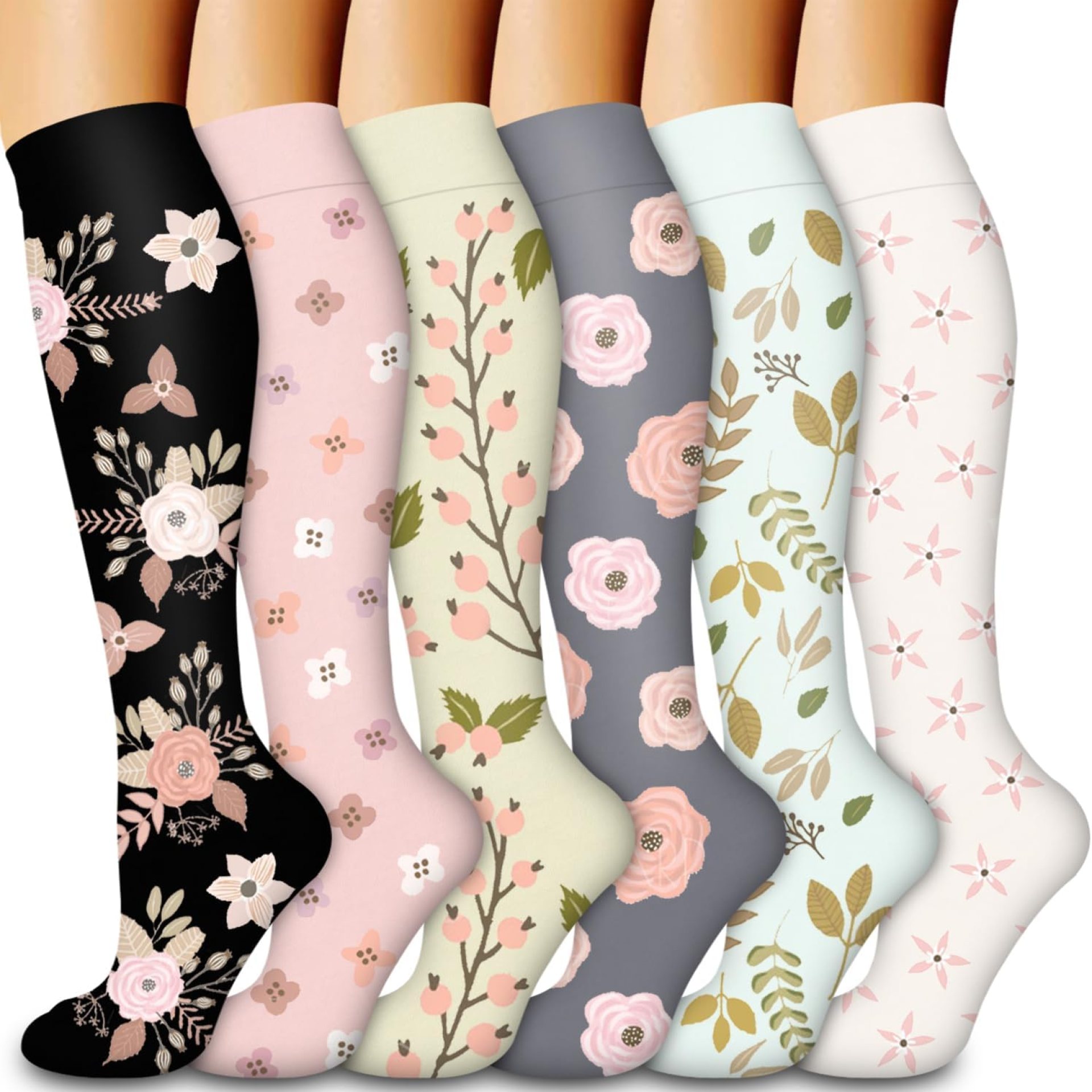 Compression Socks for Women & Men 6 Pairs – Best Support for Nurses,Running,Hiking,Recovery & Flight Socks Compression Socks for Women & Men 6 Pairs – Best Support for Nurses,Running,Hiking,Recovery & Flight Socks