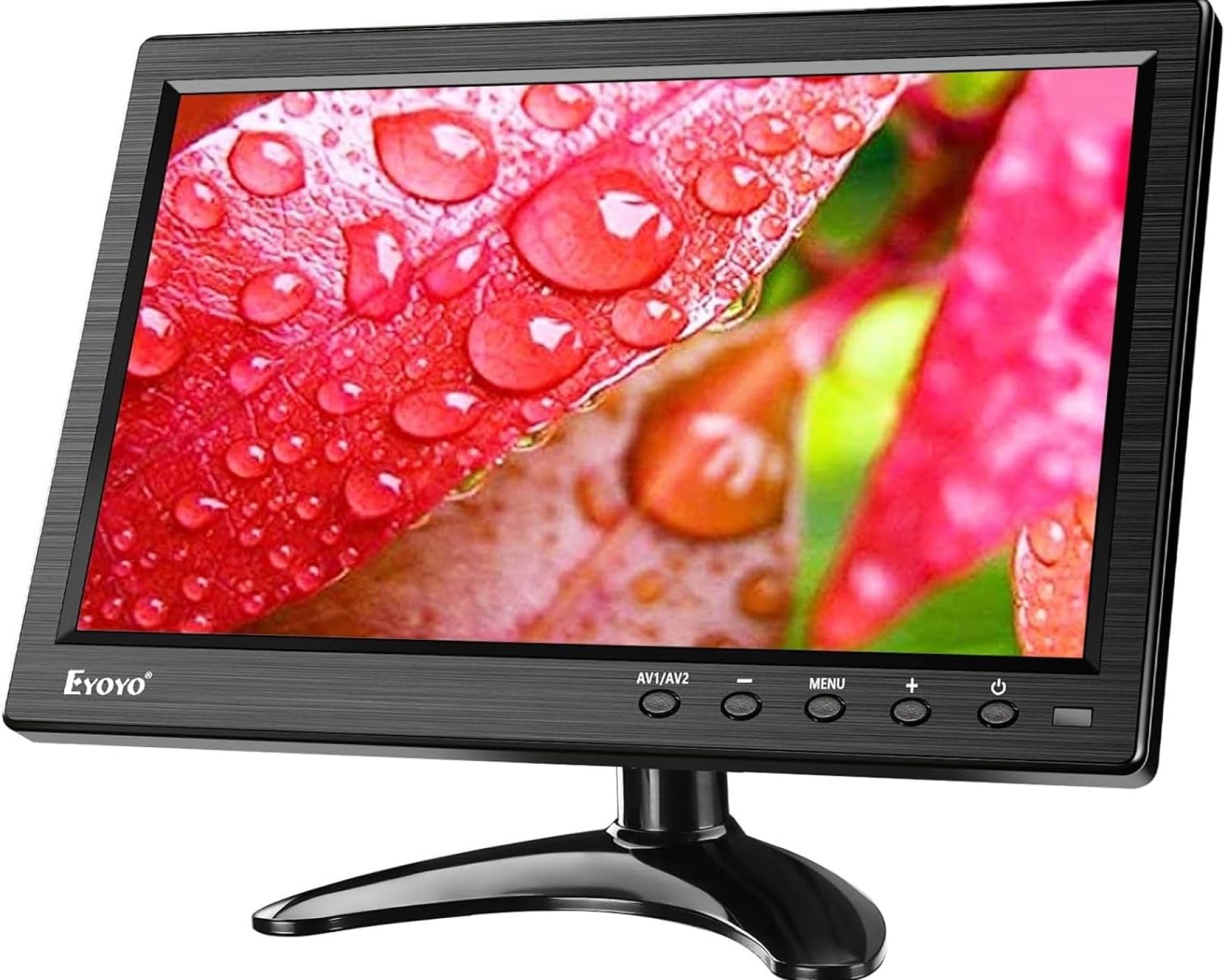 Eyoyo 10 Inch Monitor 1024×600 Small Display HD TFT LCD Display Screen Support AV VGA BNC HDMI Video Input for CCTV DVD PC DVR with Speakers and Remote Control Eyoyo 10 Inch Monitor 1024×600 Small Display HD TFT LCD Display Screen Support AV VGA BNC HDMI Video Input for CCTV DVD PC DVR with Speakers and Remote Control