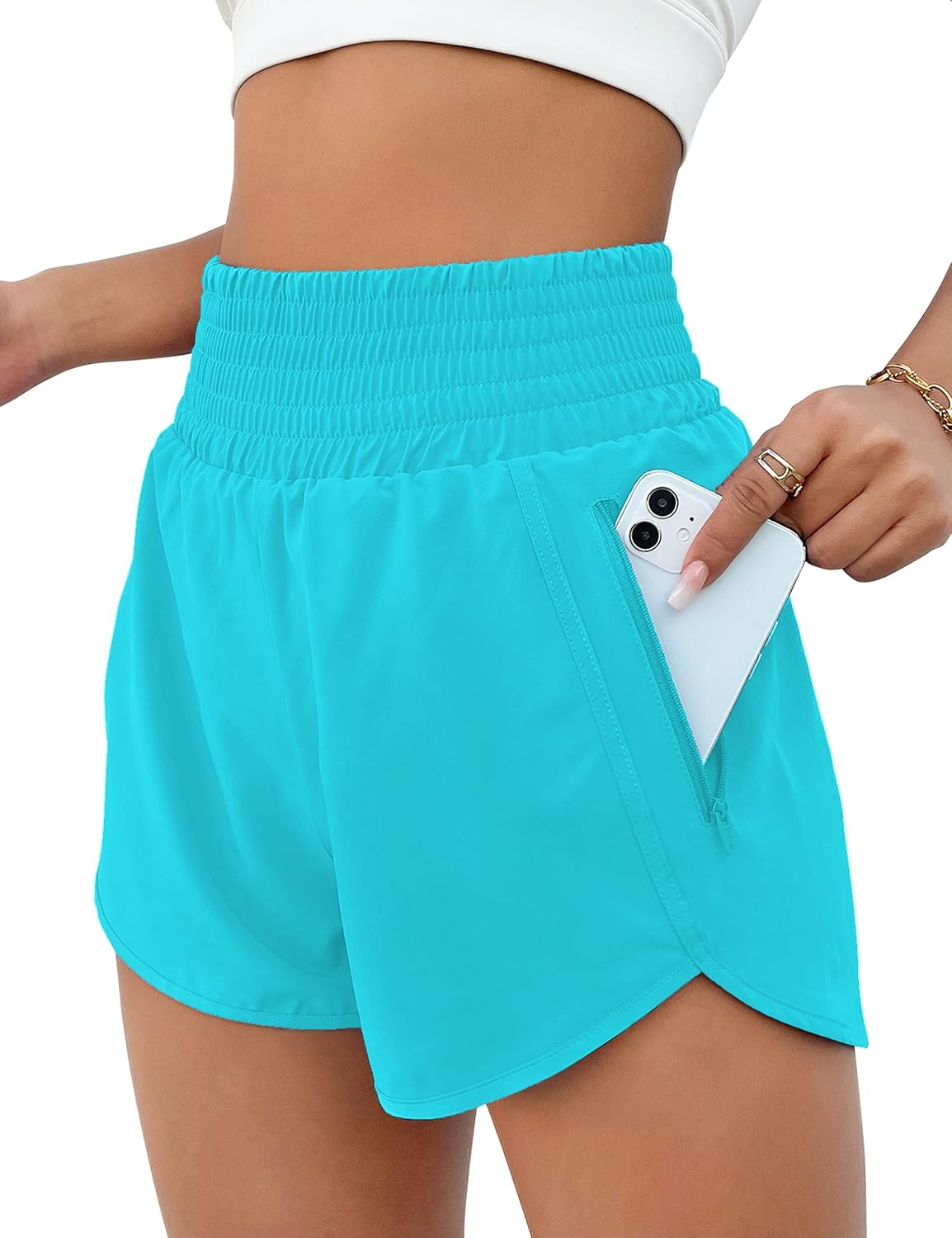 BMJL Women’s Athletic Shorts High Waisted Running Shorts Pocket Sporty Short Gym Elastic Workout Shorts BMJL Women’s Athletic Shorts High Waisted Running Shorts Pocket Sporty Short Gym Elastic Workout Shorts