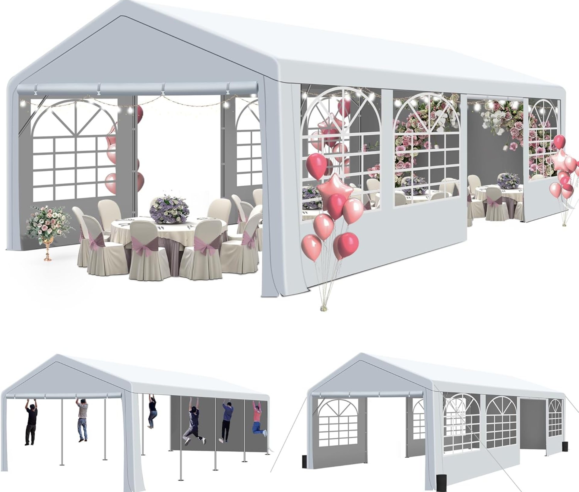 13′ x 26′ Heavy Duty Party Tent – Outdoor Event Shelter Canopy Wedding Gazebo with 4 Sand Bags for Outdoor Event, Wedding, Birthday Party 13′ x 26′ Heavy Duty Party Tent – Outdoor Event Shelter Canopy Wedding Gazebo with 4 Sand Bags for Outdoor Event, Wedding, Birthday Party