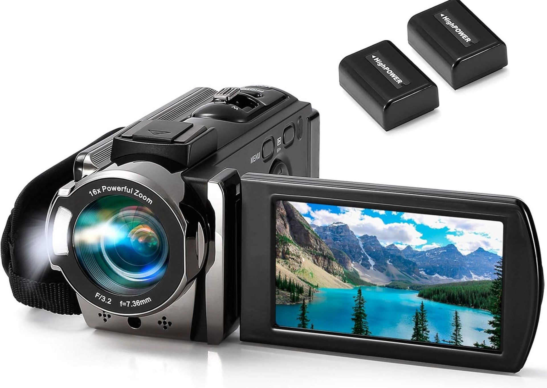 Video Camera Camcorder Digital Camera Recorder Full HD 1080P 15FPS 24MP 3.0 Inch 270 Degree Rotation LCD 16X Digital Zoom Camcorder Camera with 2 Batteries(Black) Video Camera Camcorder Digital Camera Recorder Full HD 1080P 15FPS 24MP 3.0 Inch 270 Degree Rotation LCD 16X Digital Zoom Camcorder Camera with 2 Batteries(Black)