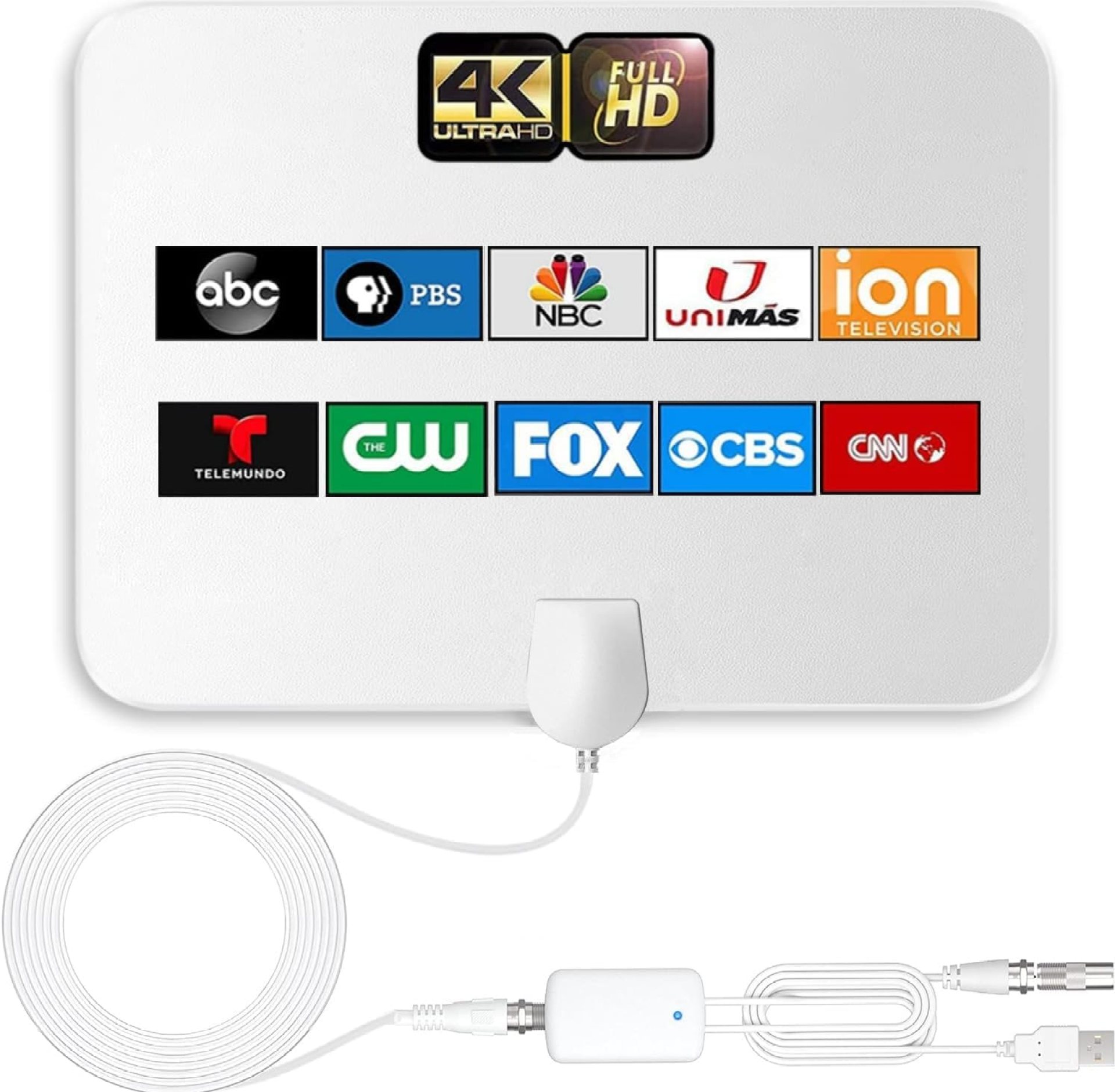 4K Amplified HD Digital TV Antenna Long 1000 Miles Range Support 4K 1080p Fire tv Stick and All Older TV’s Indoor Smart Switch Amplifier Signal Booster with Coax HDTV Cable 18ft(White) 4K Amplified HD Digital TV Antenna Long 1000 Miles Range Support 4K 1080p Fire tv Stick and All Older TV’s Indoor Smart Switch Amplifier Signal Booster with Coax HDTV Cable 18ft(White)
