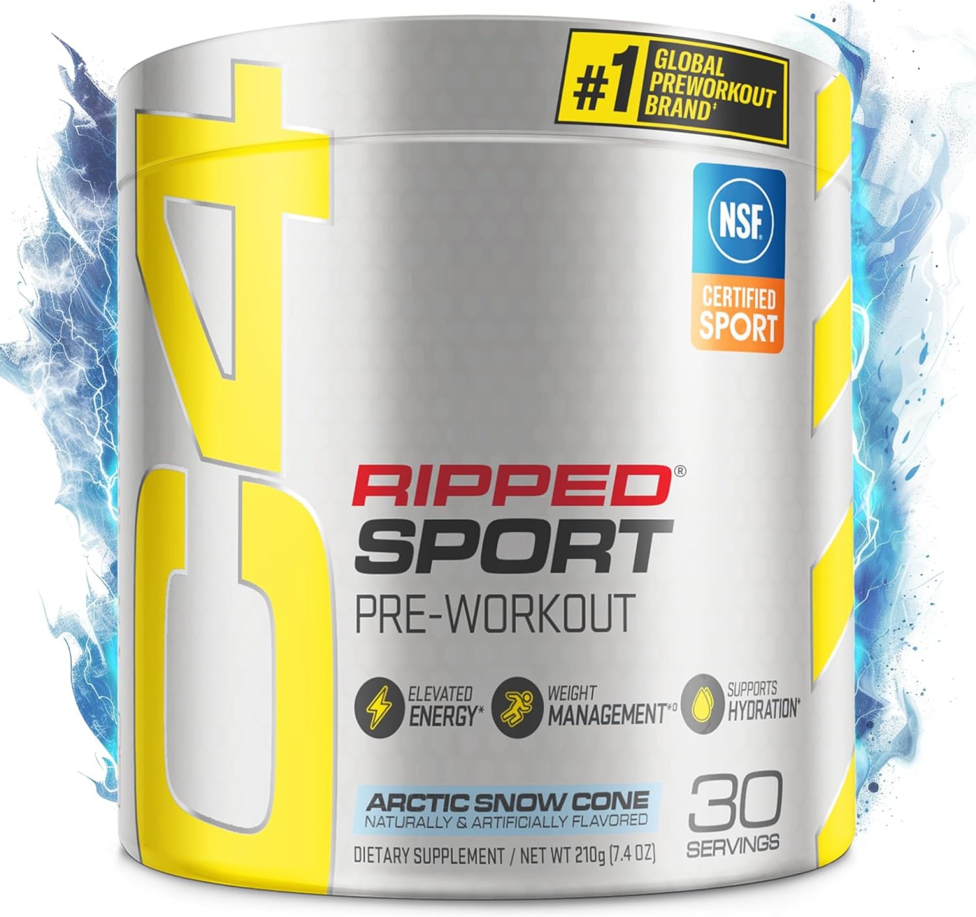 C4 Ripped Sport Pre Workout Powder Arctic Snow Cone – NSF Certified for Sport + Sugar Free Preworkout Energy Supplement for Men & Women – 135mg Caffeine + Weight Loss – 30 Servings C4 Ripped Sport Pre Workout Powder Arctic Snow Cone – NSF Certified for Sport + Sugar Free Preworkout Energy Supplement for Men & Women – 135mg Caffeine + Weight Loss – 30 Servings