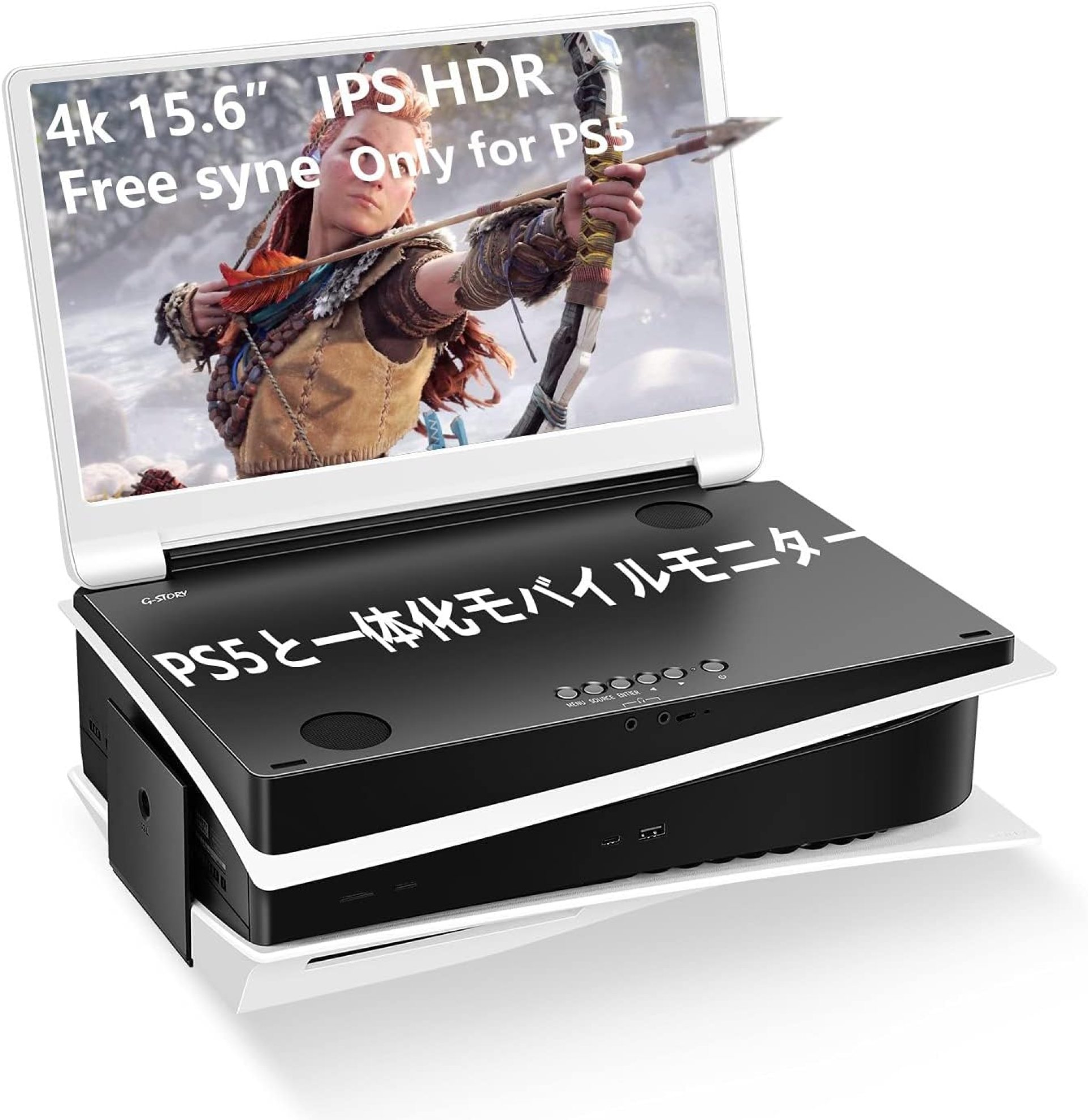 G-STORY 15.6″ Inch IPS 4k 60Hz Portable Monitor Gaming Display Integrated with PS5(not Included) 3840×2160 with 2 HDMI Ports,FreeSync,Built-in 2 of Multimedia Stereo Speaker,UL G-STORY 15.6″ Inch IPS 4k 60Hz Portable Monitor Gaming Display Integrated with PS5(not Included) 3840×2160 with 2 HDMI Ports,FreeSync,Built-in 2 of Multimedia Stereo Speaker,UL