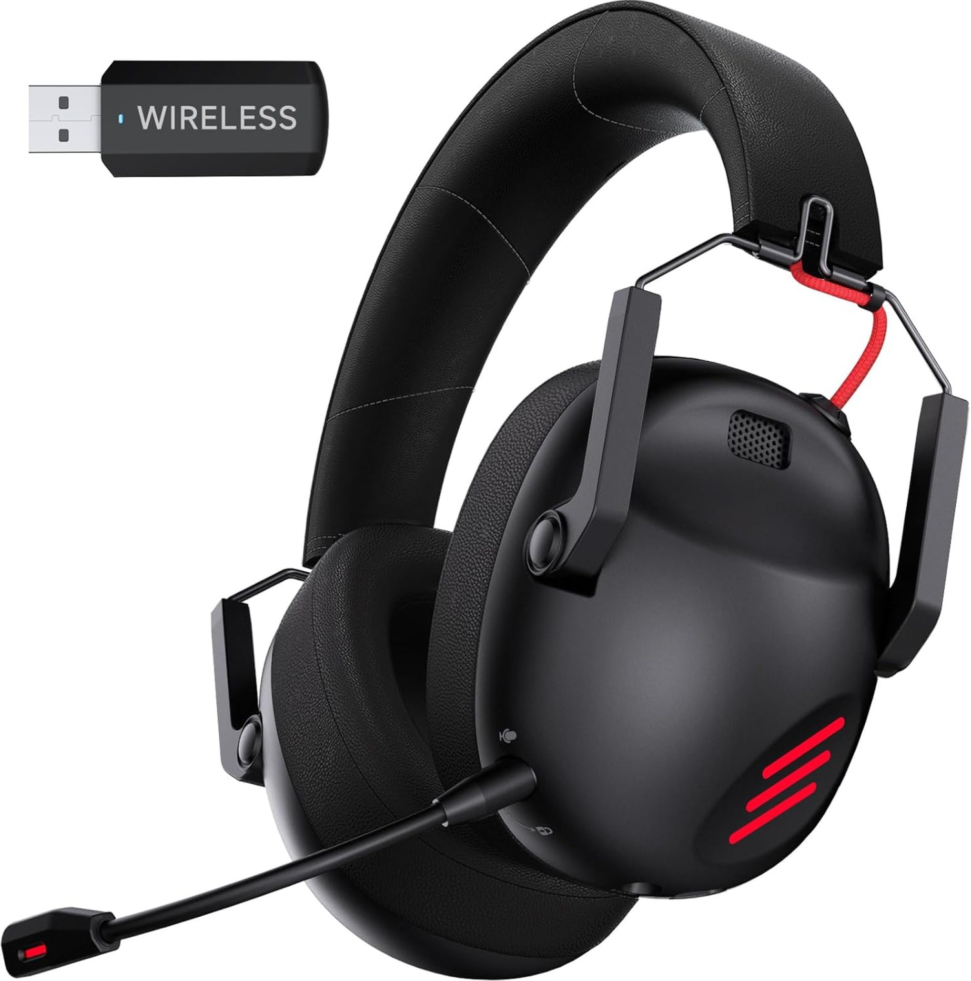 Wireless Gaming Headset for PC, PS5, PS4, Mac, Nintendo Switch, Gaming Headphones with Microphone, Bluetooth 5.3 Gaming Headset Wireless, PC Headset Withe Mic – Black Wireless Gaming Headset for PC, PS5, PS4, Mac, Nintendo Switch, Gaming Headphones with Microphone, Bluetooth 5.3 Gaming Headset Wireless, PC Headset Withe Mic – Black
